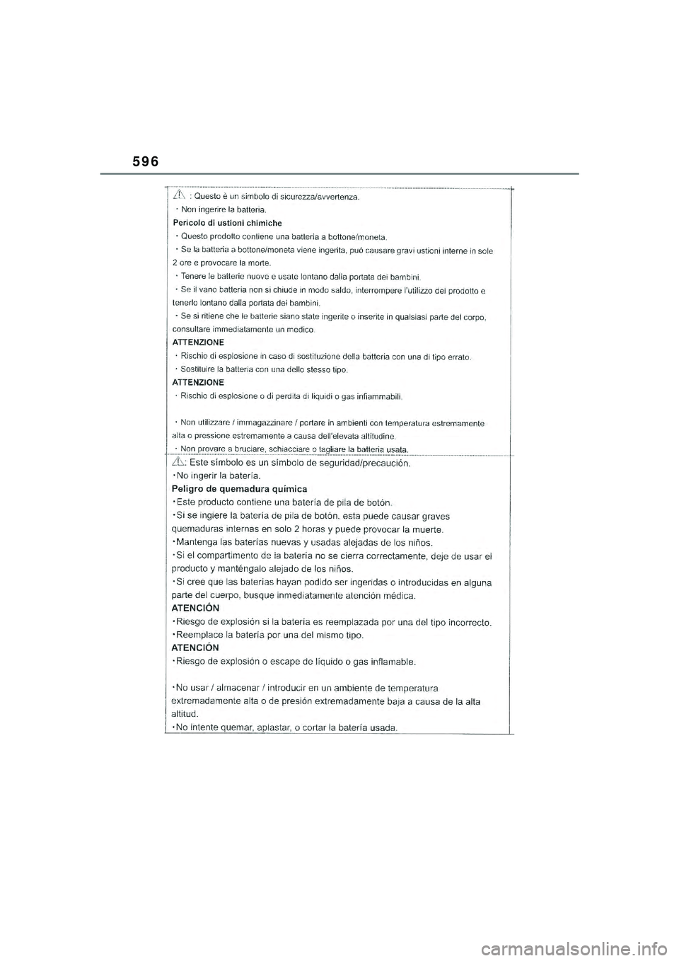 TOYOTA YARIS CROSS 2021  Kasutusjuhend (in Estonian) 596
YARIS CROSS Owners Manual_Europe_M52K60_EE
YARIS_CROSS_HV_OM_Europe_OM52K60EE.book  Page 596  Wednesday, July 7, 2021  8:20 AM 