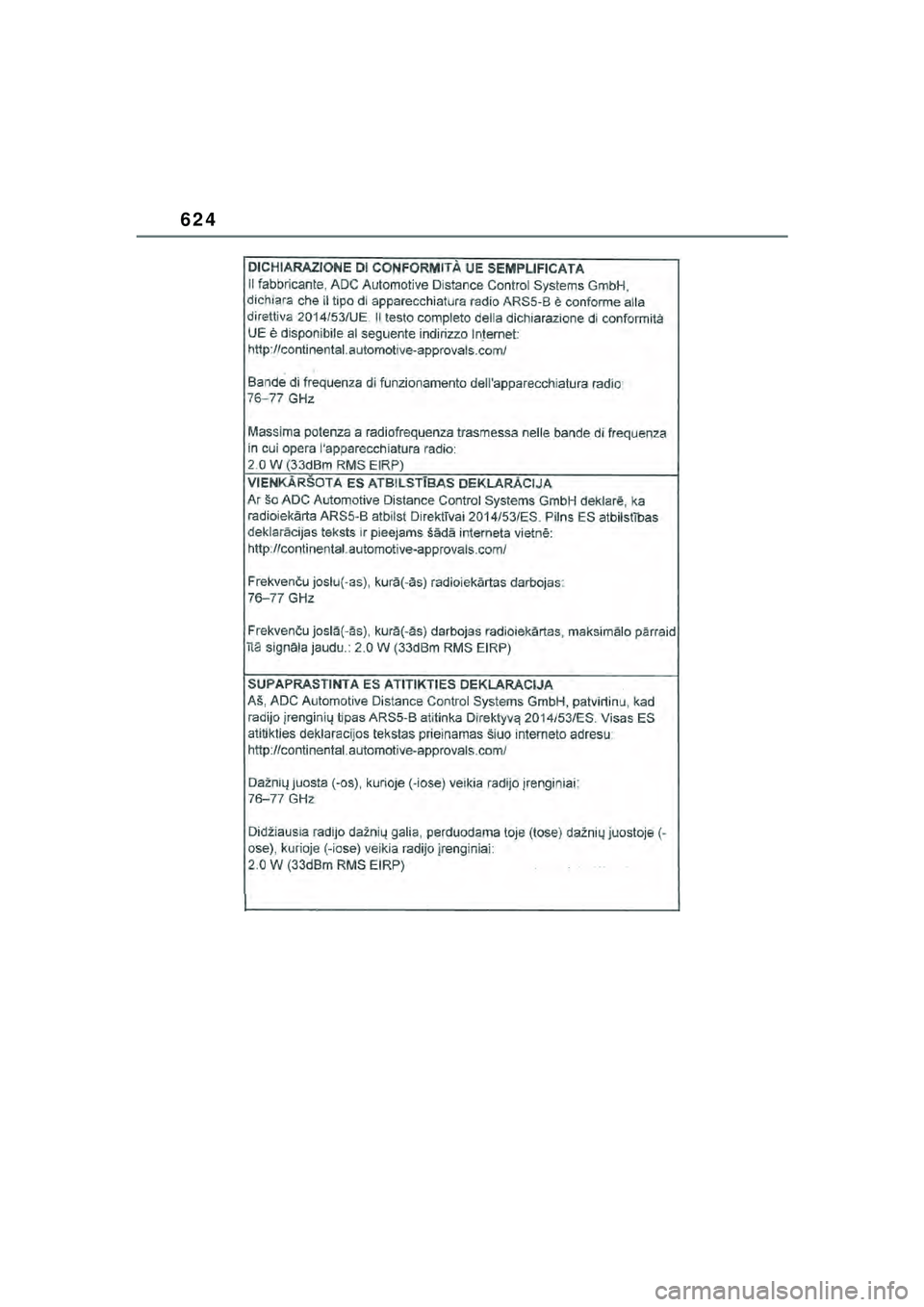 TOYOTA YARIS CROSS 2021  Kasutusjuhend (in Estonian) 624
YARIS CROSS Owners Manual_Europe_M52K60_EE
YARIS_CROSS_HV_OM_Europe_OM52K60EE.book  Page 624  Wednesday, July 7, 2021  8:20 AM 