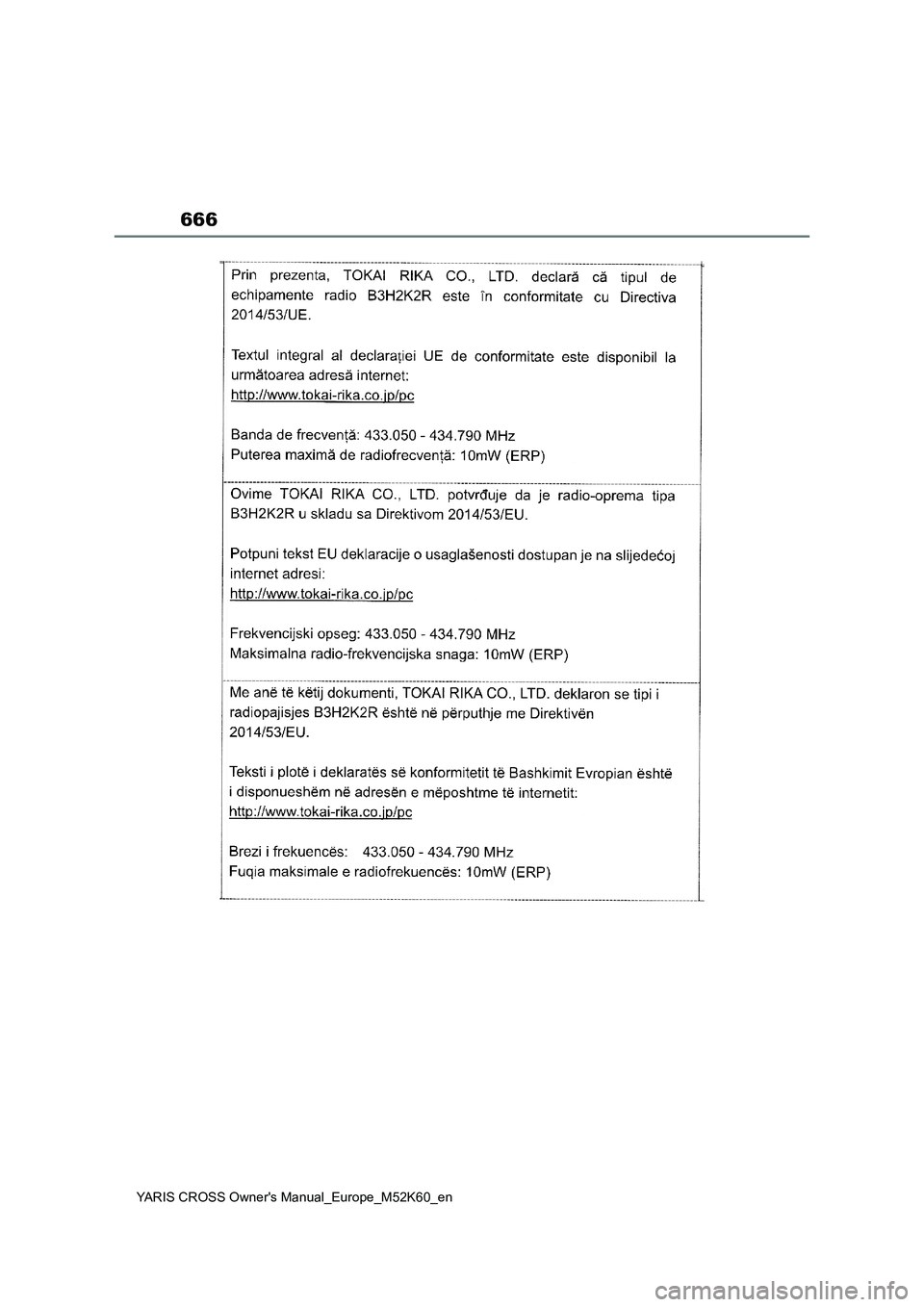 TOYOTA YARIS CROSS 2021  ΟΔΗΓΌΣ ΧΡΉΣΗΣ (in Greek) 666
YARIS CROSS Owners Manual_Europe_M52K60_en 