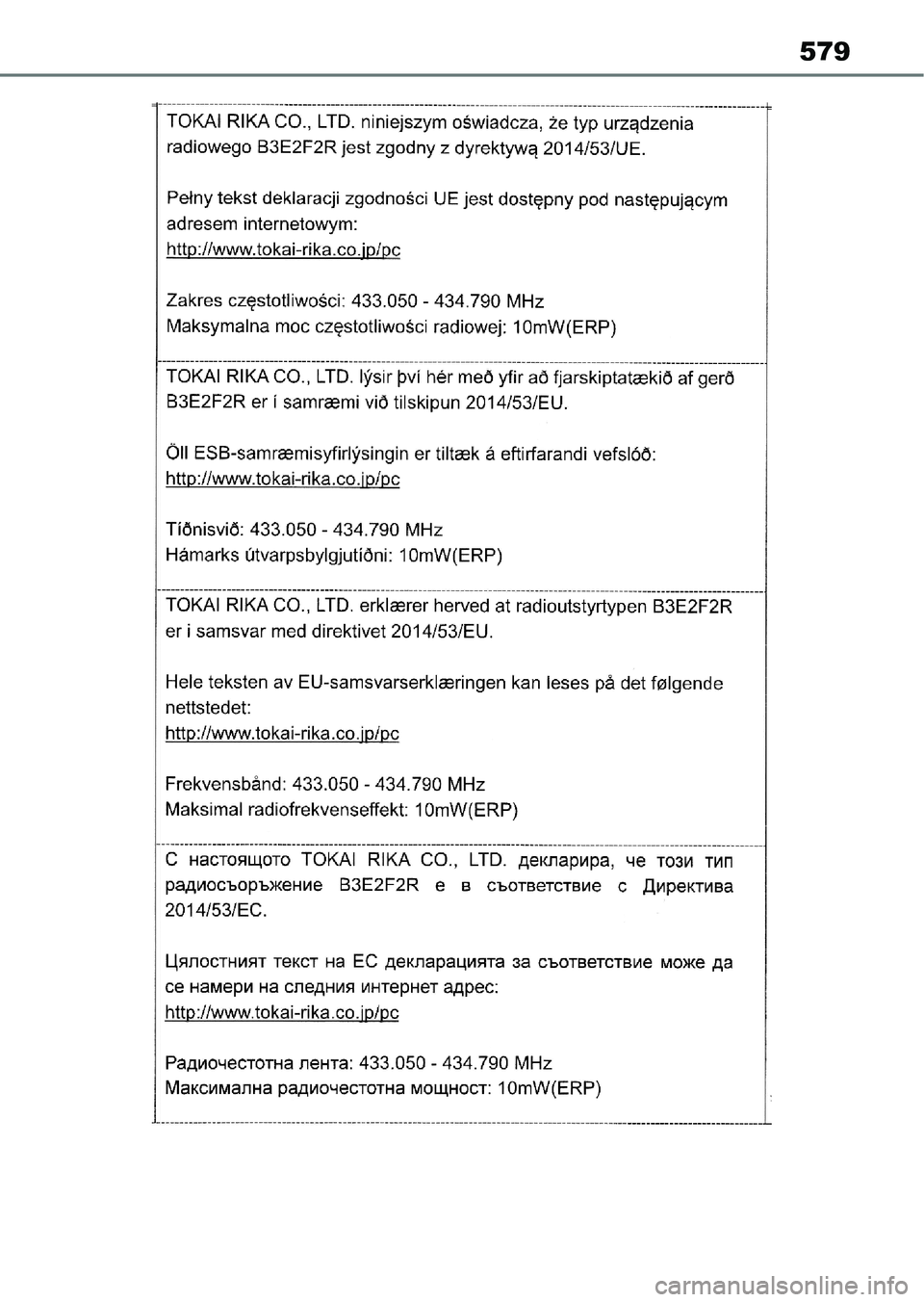 TOYOTA YARIS CROSS 2021  Kezelési útmutató (in Hungarian) 579 
