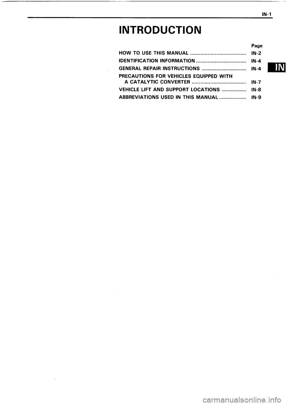 TOYOTA 4RUNNER 1986  Service Repair Manual 