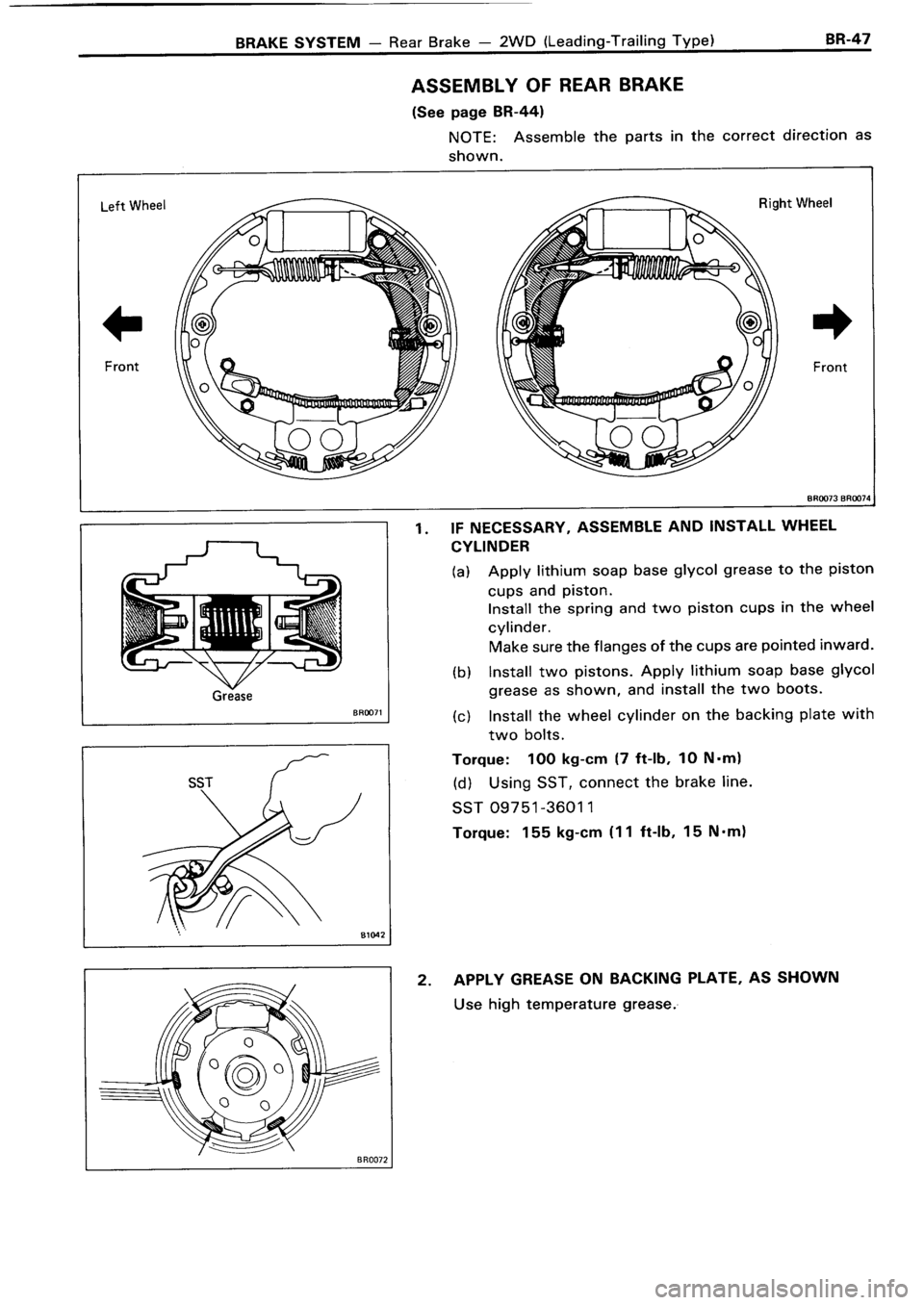 TOYOTA 4RUNNER 1986  Service Repair Manual 