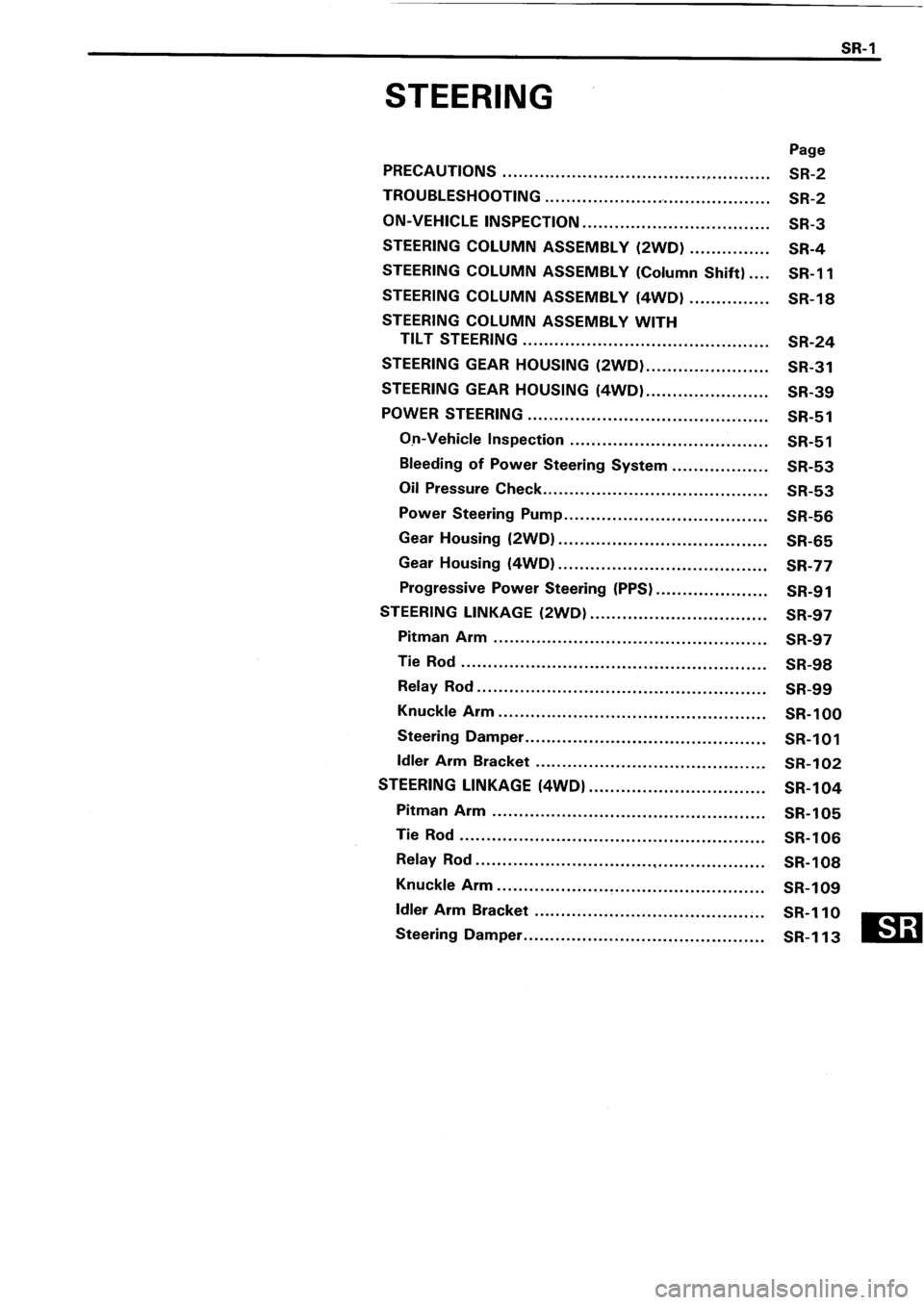 TOYOTA 4RUNNER 1986  Service Repair Manual 