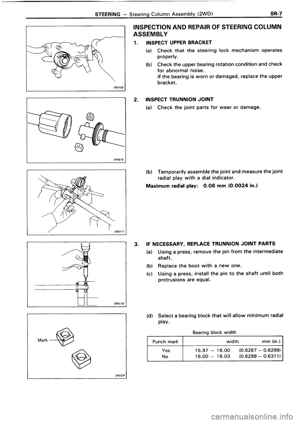 TOYOTA 4RUNNER 1986  Service Repair Manual 