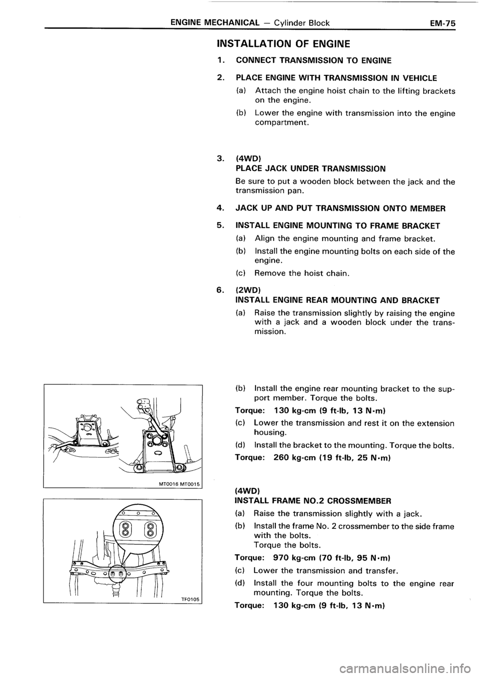 TOYOTA 4RUNNER 1986  Service Repair Manual 