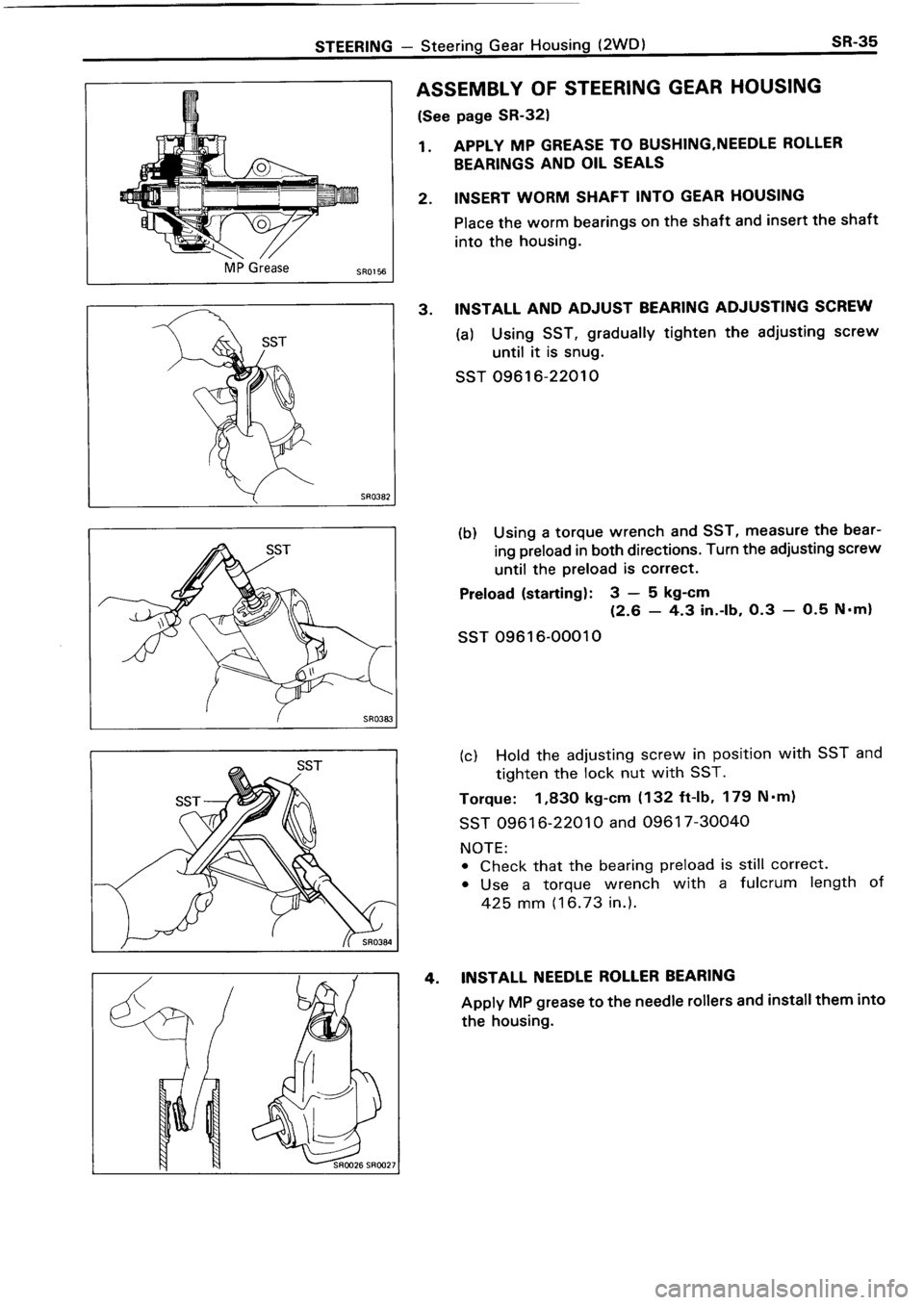 TOYOTA 4RUNNER 1986  Service Repair Manual 