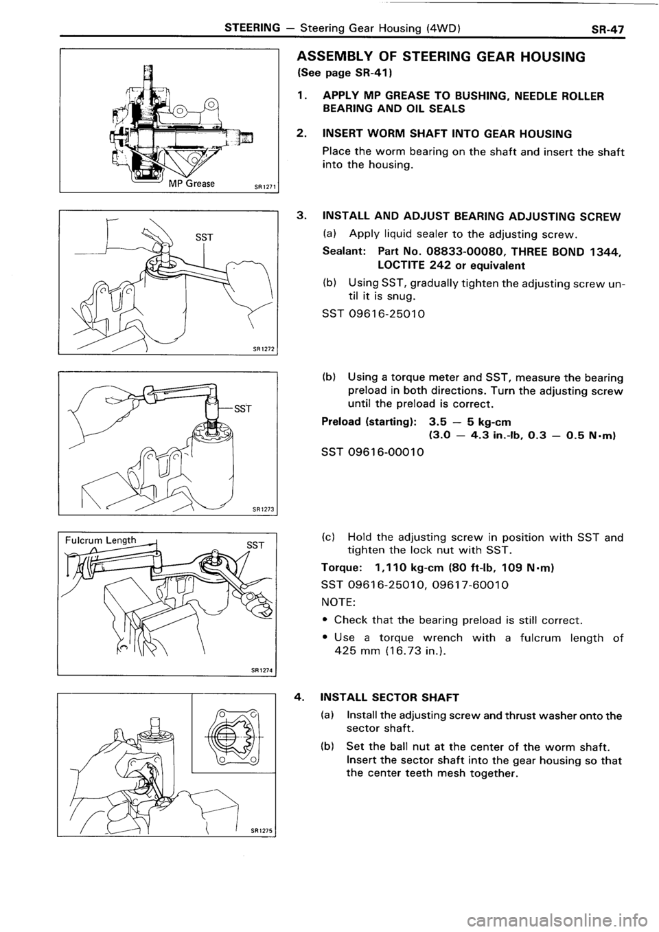 TOYOTA 4RUNNER 1986  Service Repair Manual 