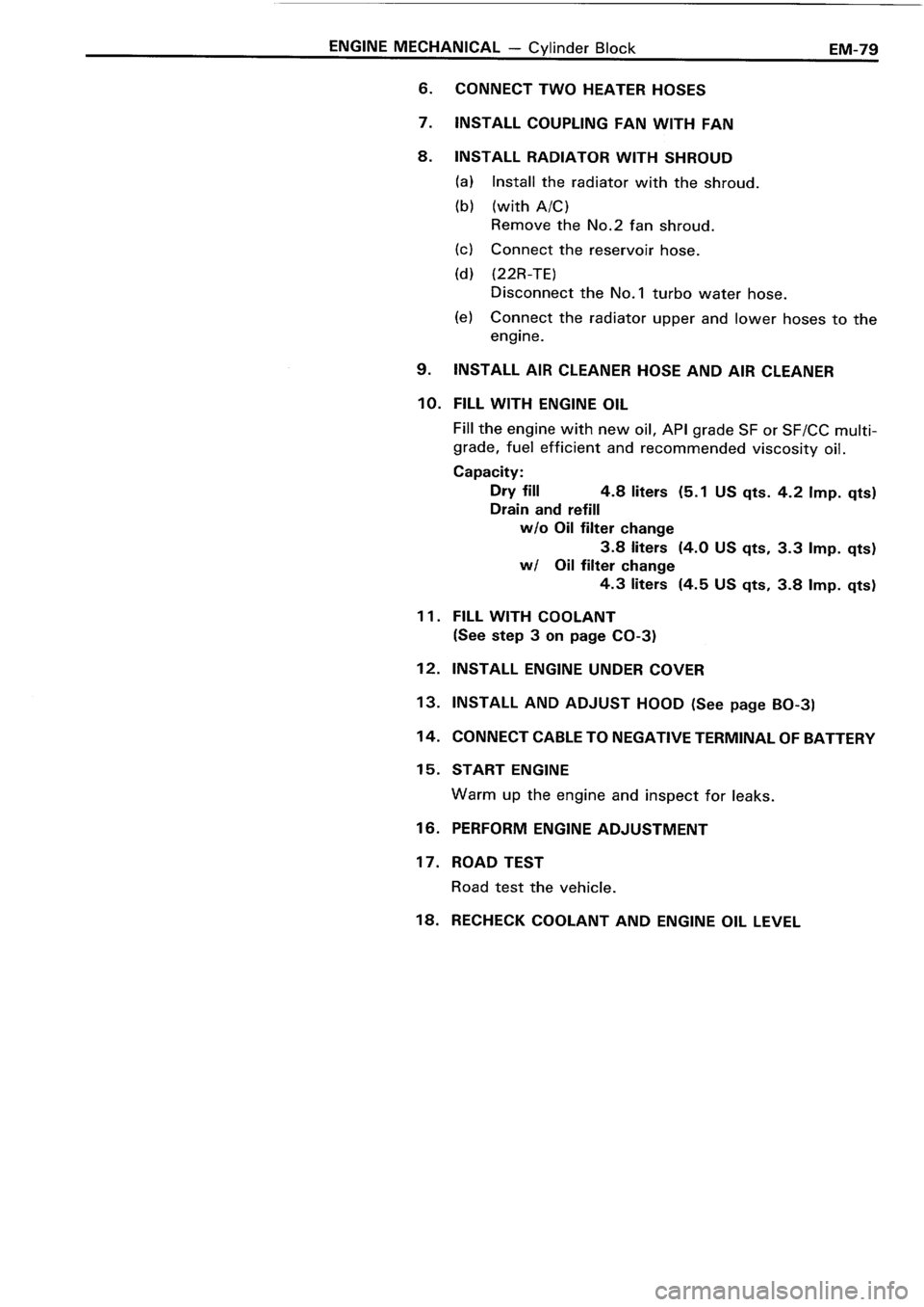 TOYOTA 4RUNNER 1986  Service Repair Manual 