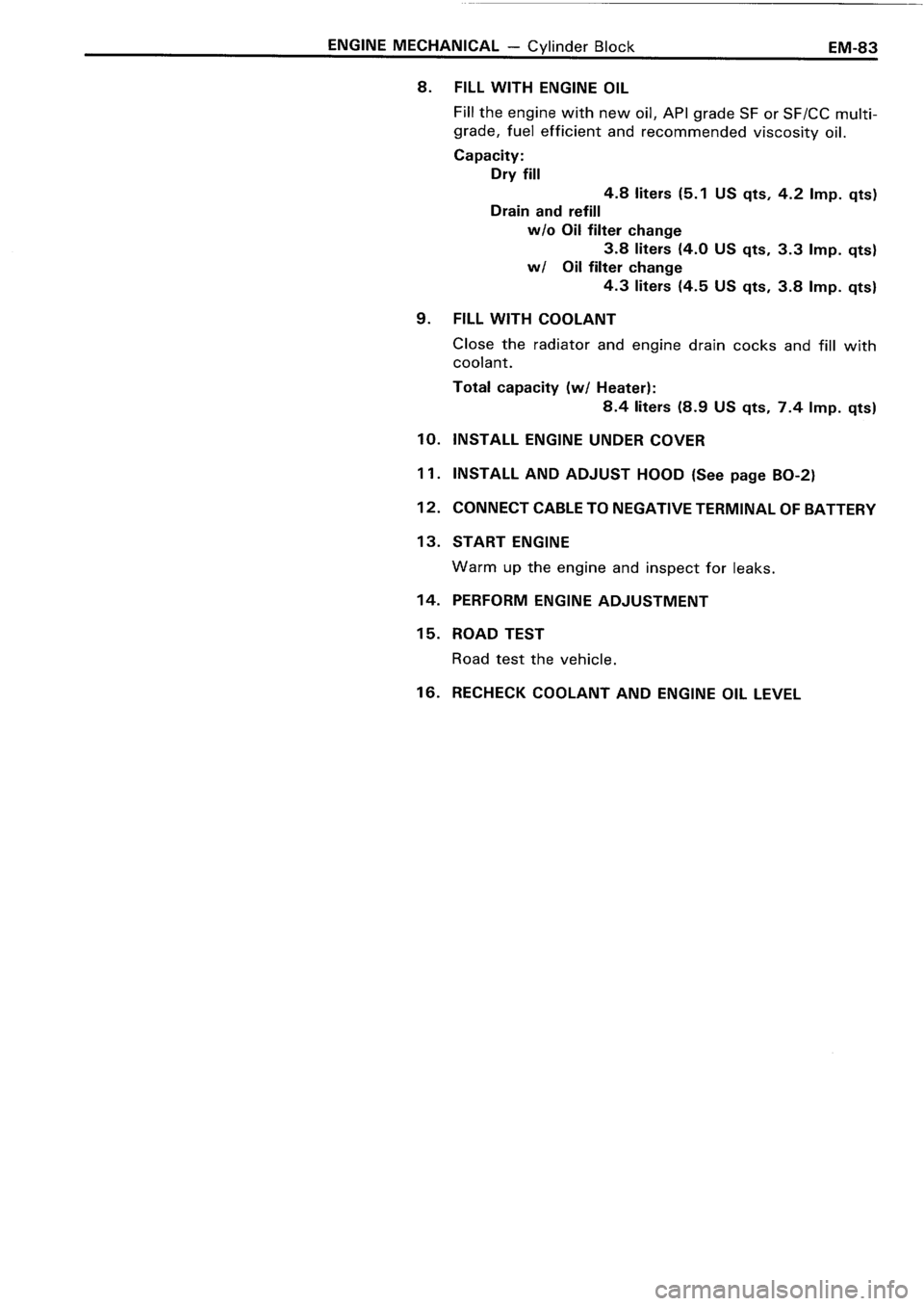TOYOTA 4RUNNER 1986  Service Repair Manual 