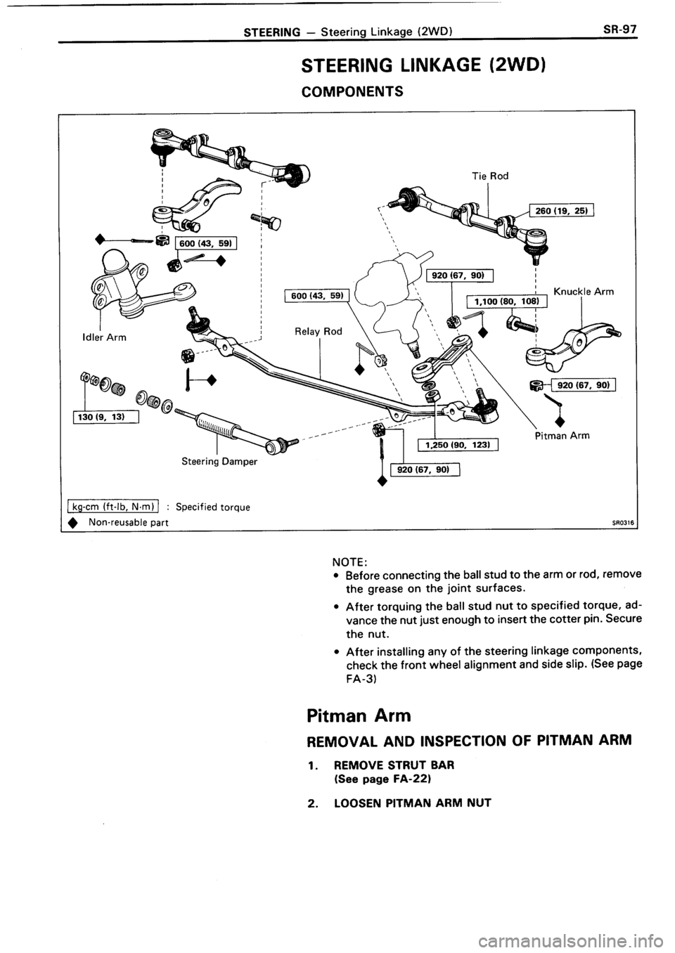 TOYOTA 4RUNNER 1986  Service Repair Manual 