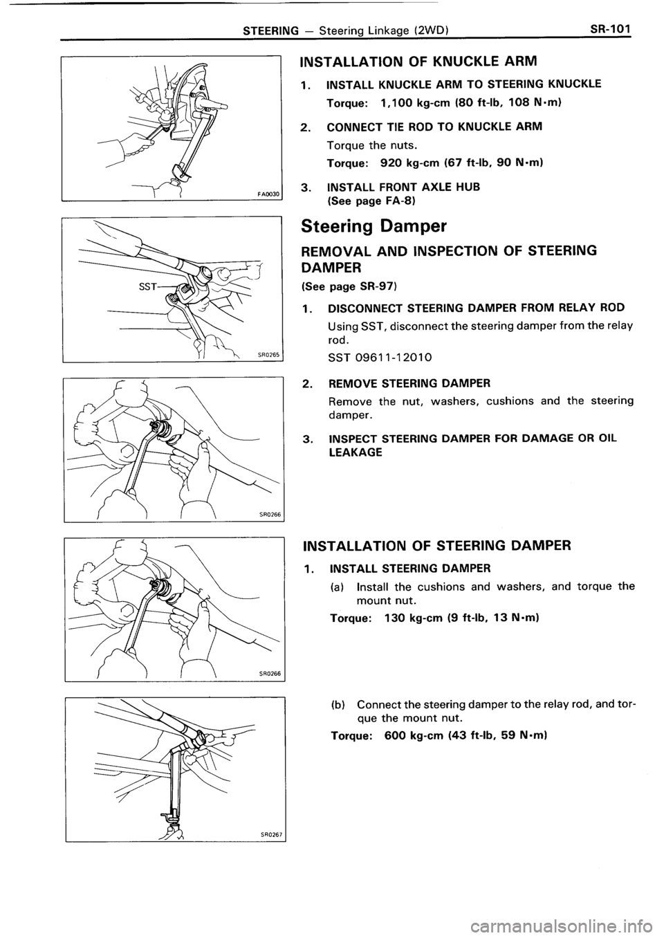 TOYOTA 4RUNNER 1986  Service Repair Manual 