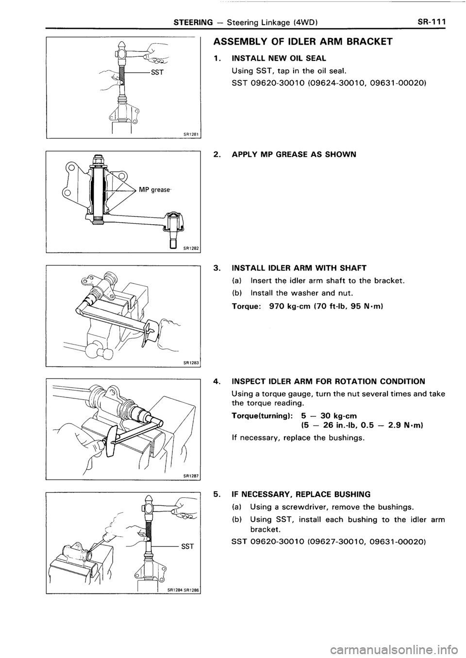 TOYOTA 4RUNNER 1986  Service Repair Manual 