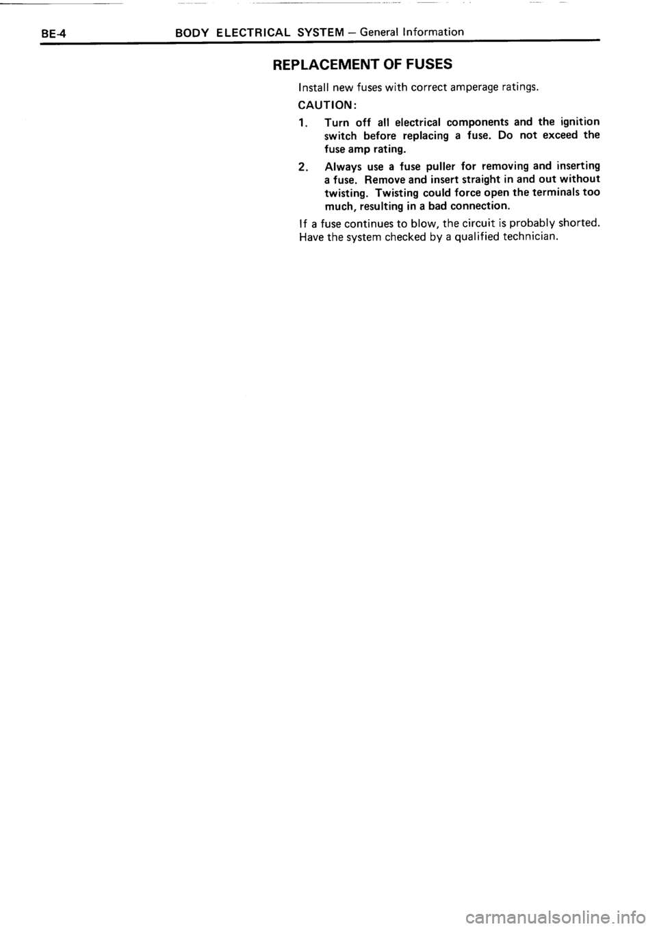 TOYOTA 4RUNNER 1986  Service Repair Manual 