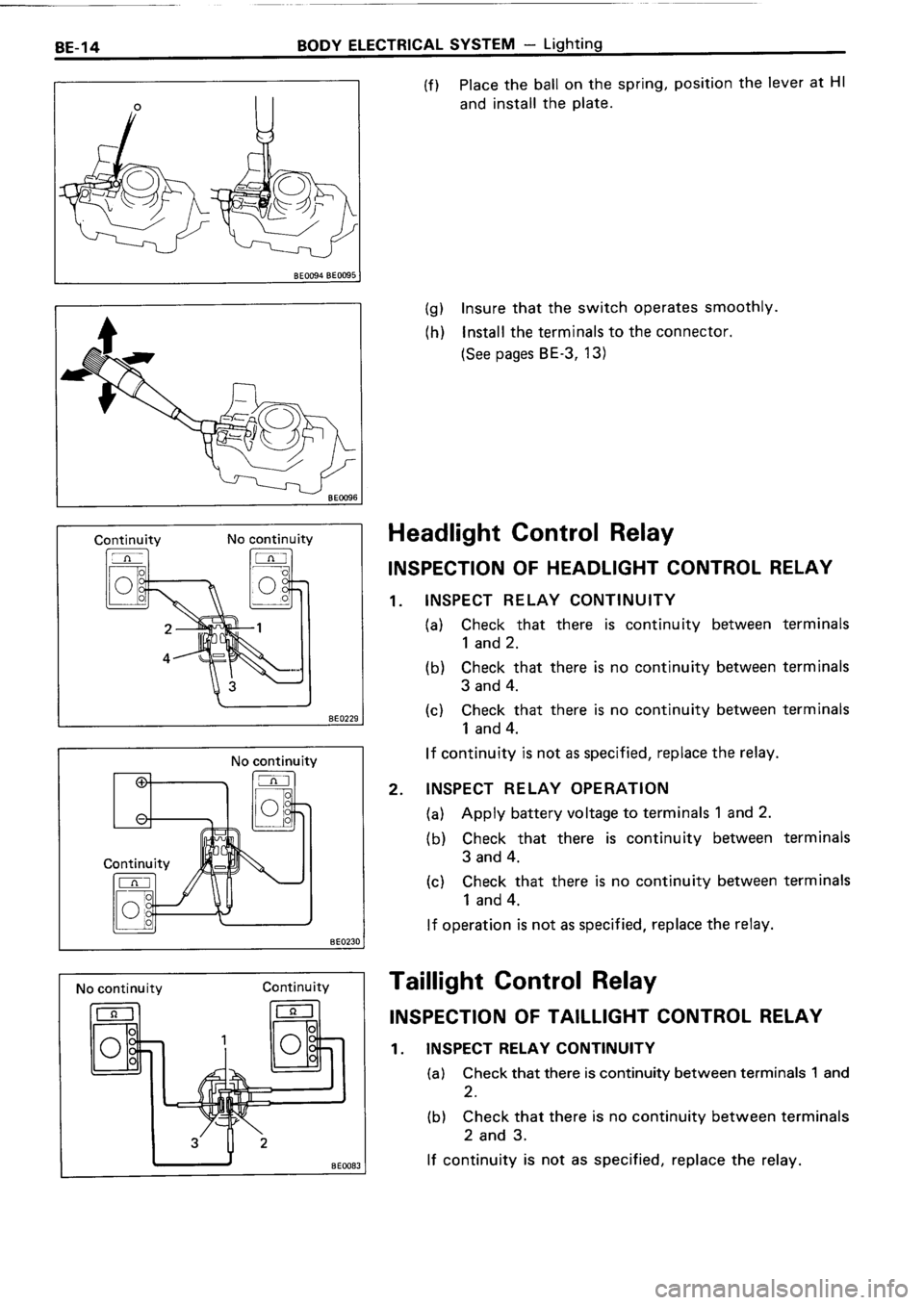 TOYOTA 4RUNNER 1986  Service Repair Manual 