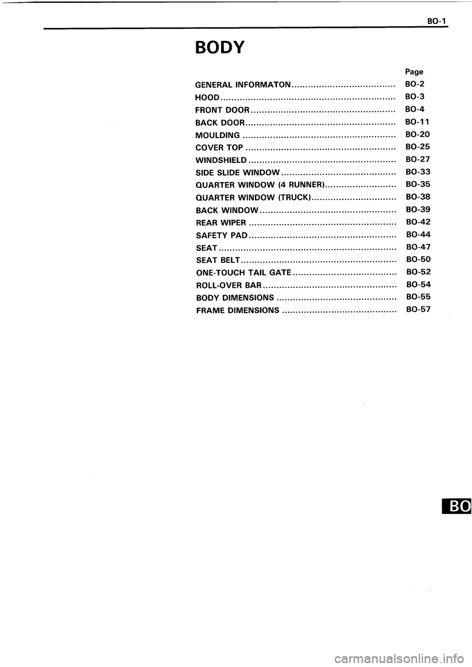 TOYOTA 4RUNNER 1986  Service Repair Manual 