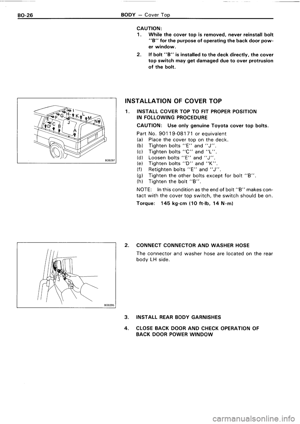 TOYOTA 4RUNNER 1986  Service Repair Manual 