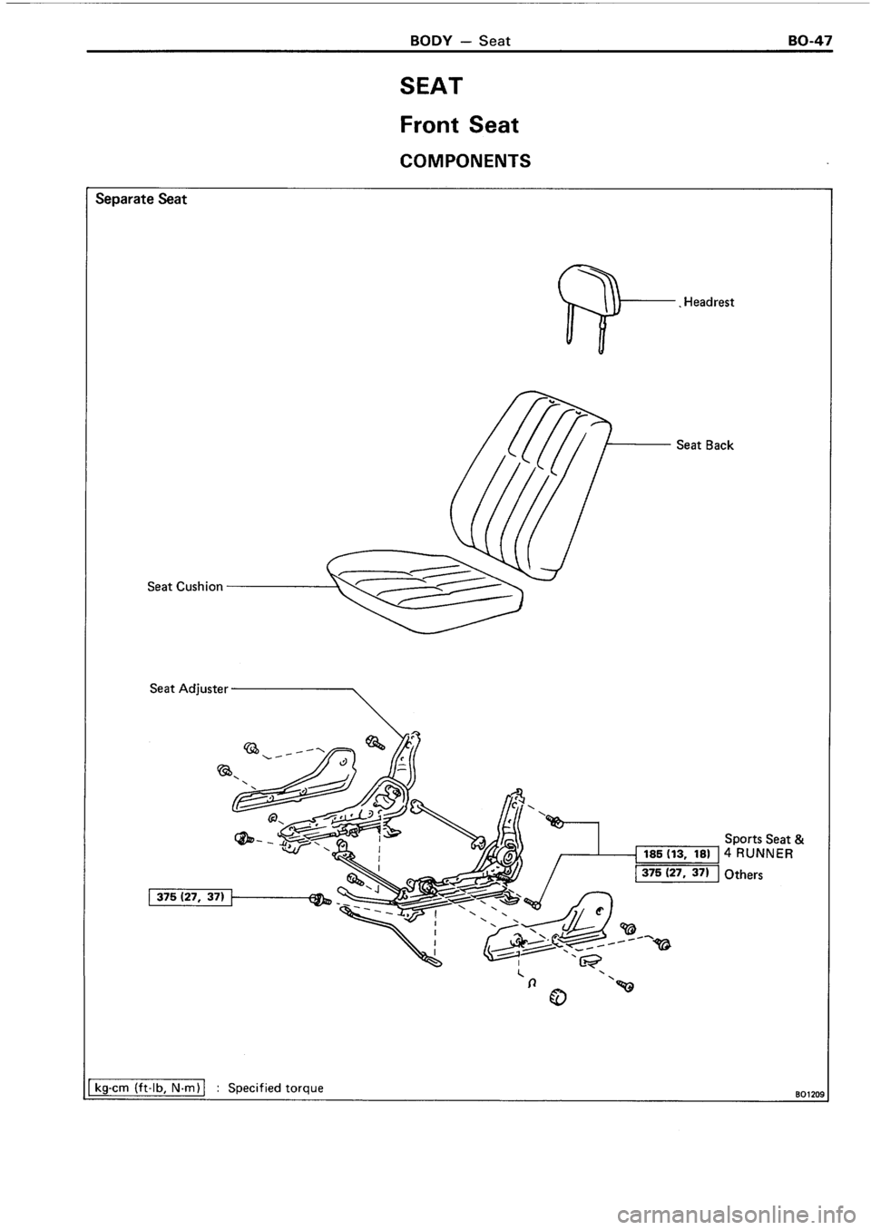 TOYOTA 4RUNNER 1986  Service Repair Manual 