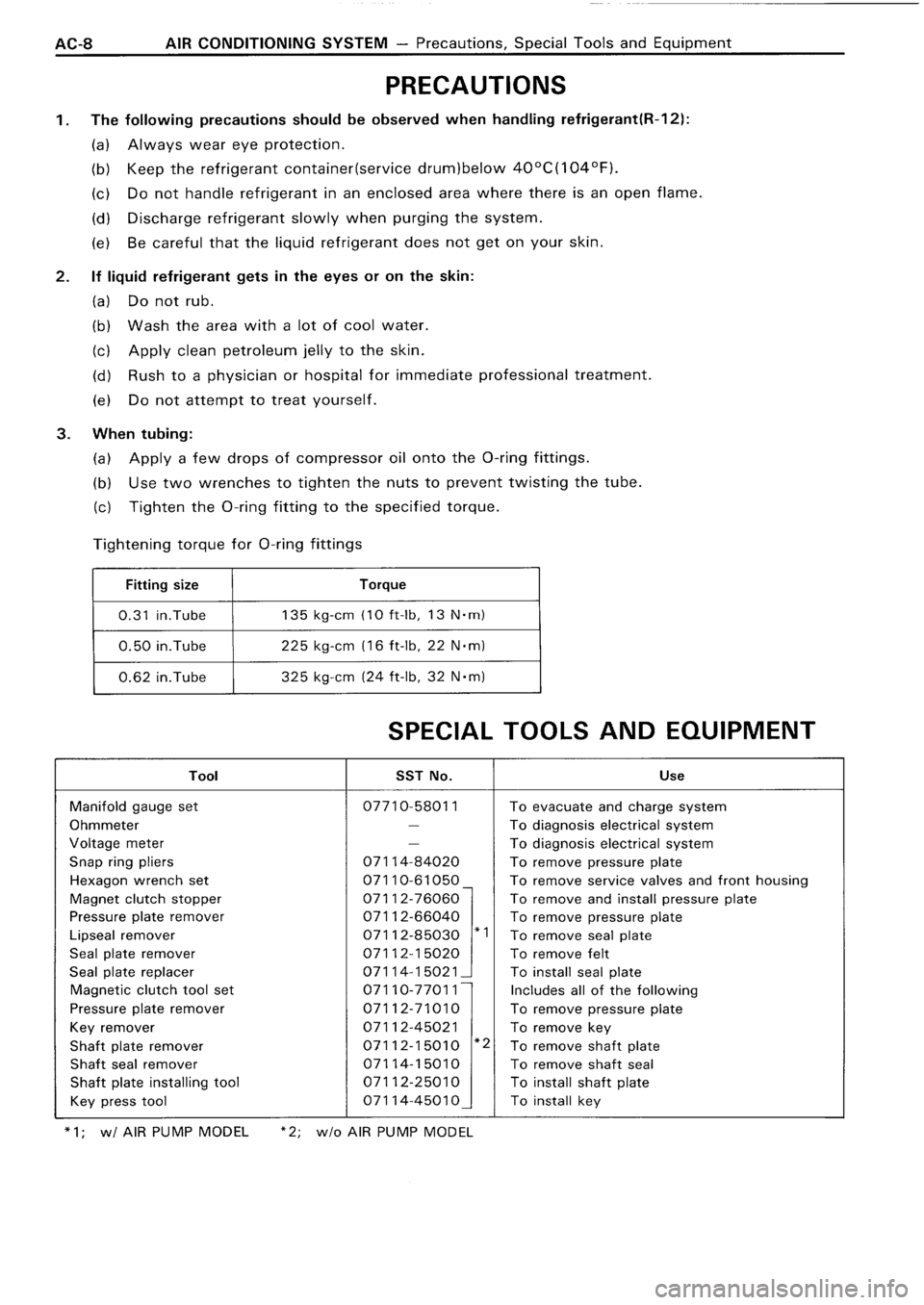 TOYOTA 4RUNNER 1986  Service Repair Manual 