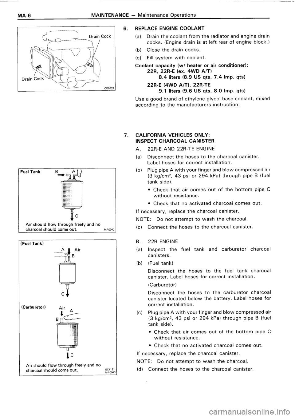 TOYOTA 4RUNNER 1986  Service Repair Manual 