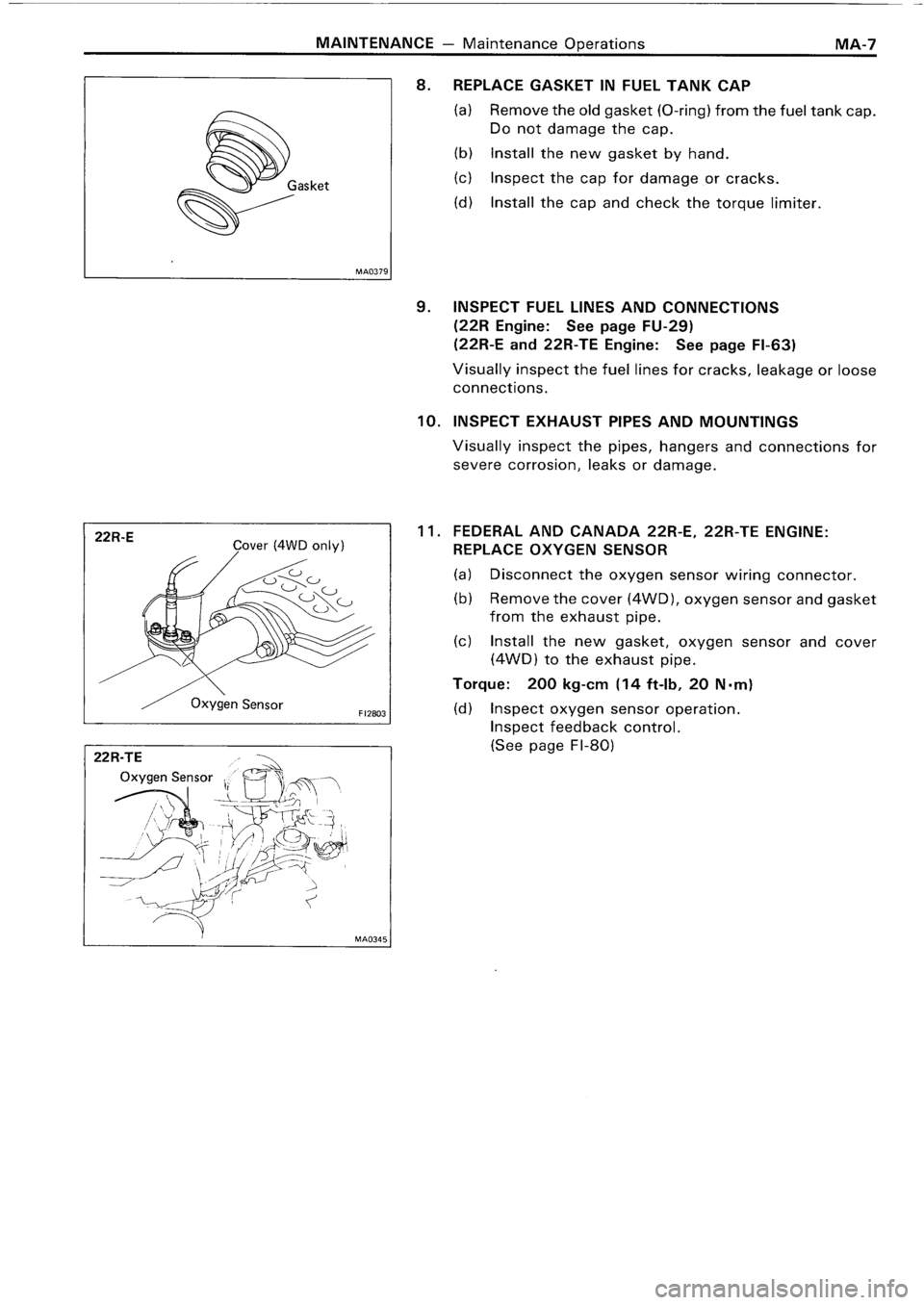 TOYOTA 4RUNNER 1986  Service Repair Manual 
