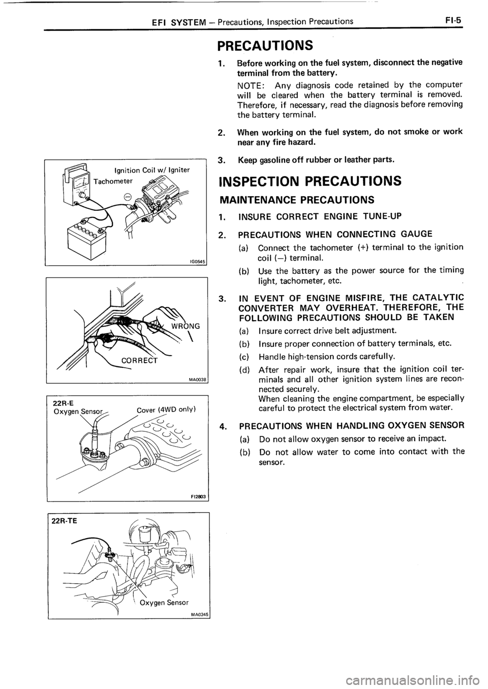 TOYOTA 4RUNNER 1986  Service Repair Manual 