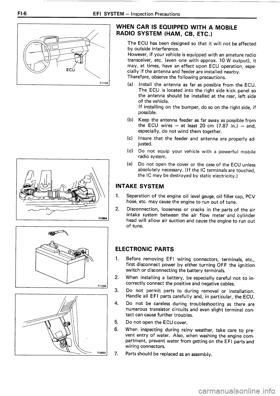 TOYOTA 4RUNNER 1986  Service Repair Manual 