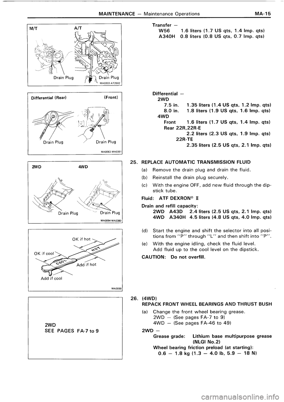 TOYOTA 4RUNNER 1986  Service Repair Manual 