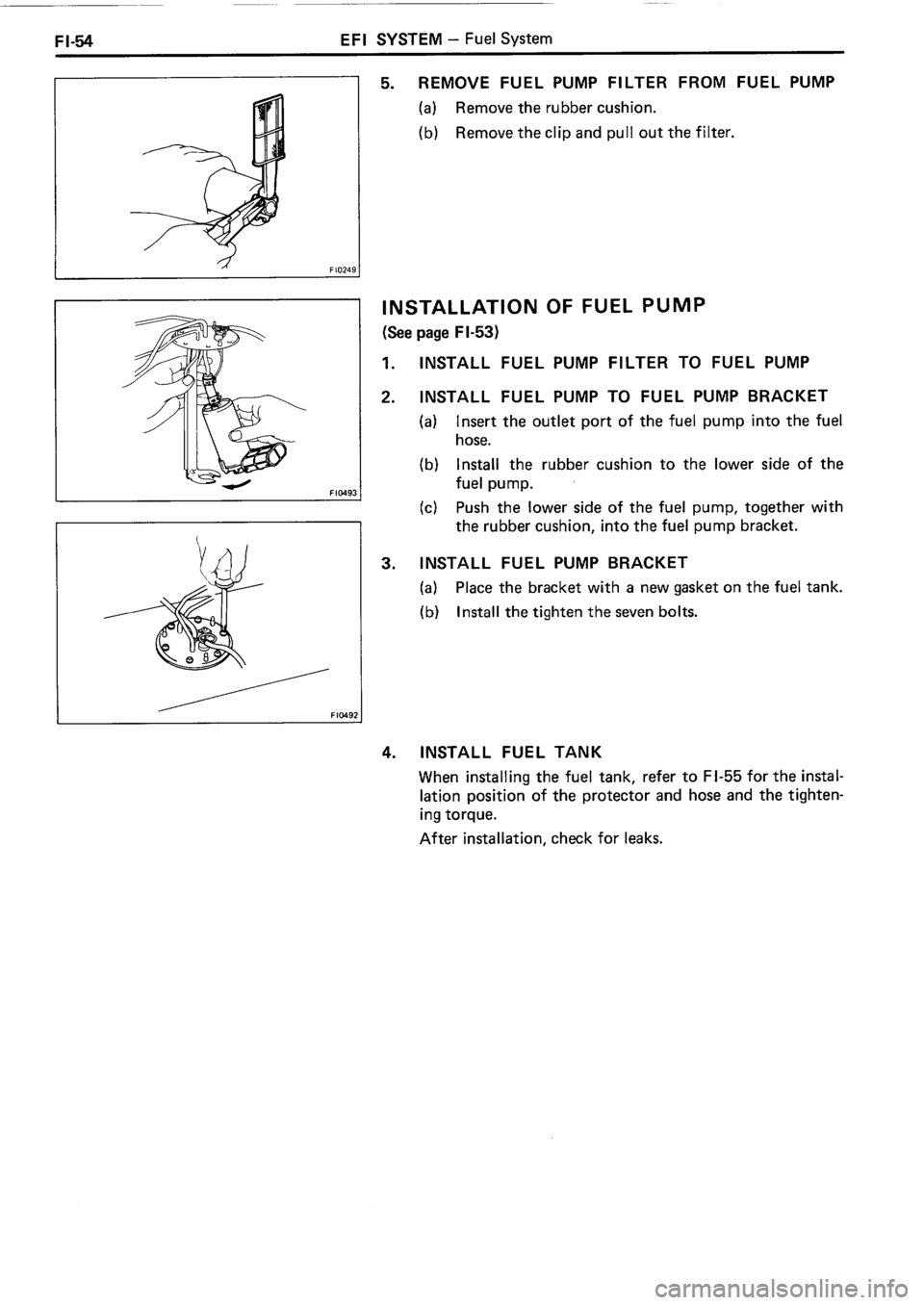 TOYOTA 4RUNNER 1986  Service Repair Manual 