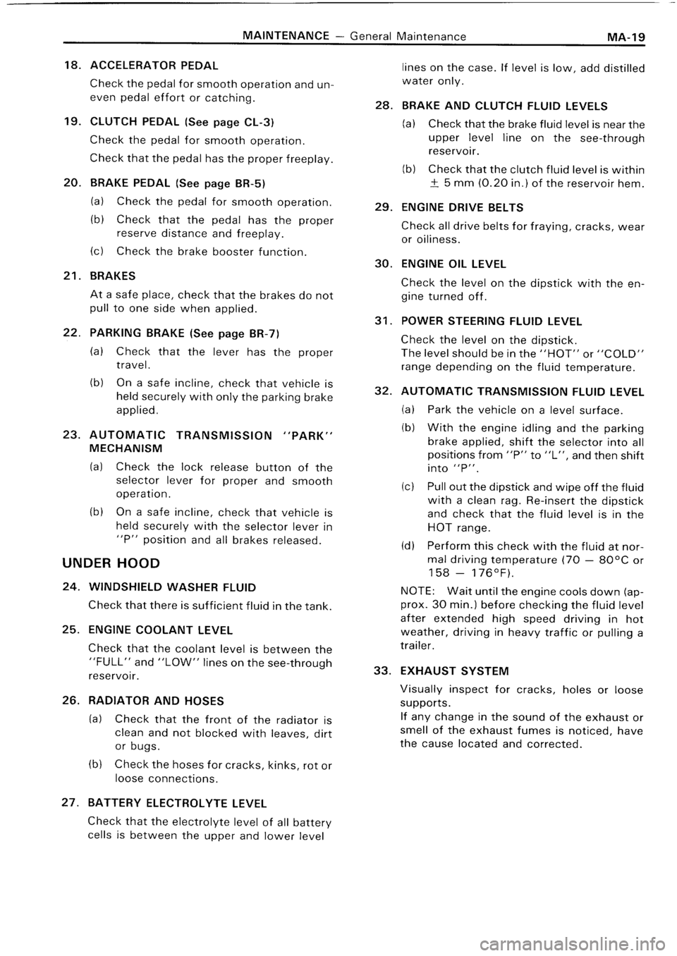 TOYOTA 4RUNNER 1986  Service Repair Manual 