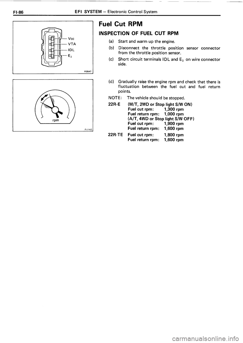 TOYOTA 4RUNNER 1986  Service Repair Manual 