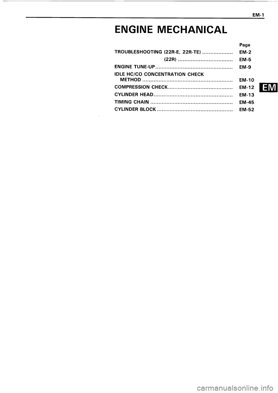 TOYOTA 4RUNNER 1986  Service Repair Manual 