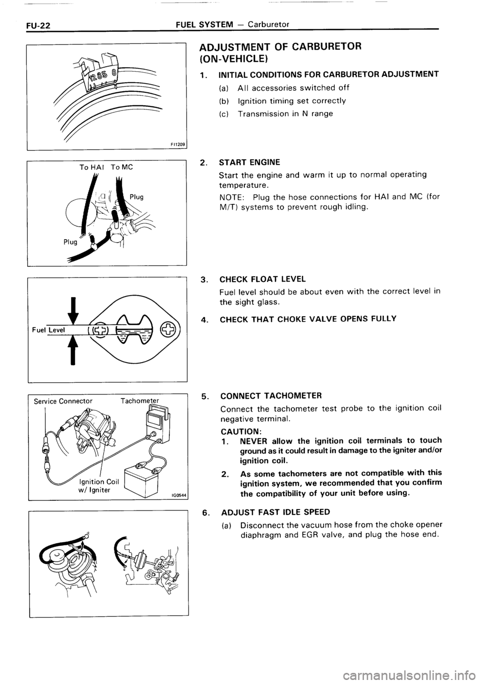TOYOTA 4RUNNER 1986  Service Repair Manual 