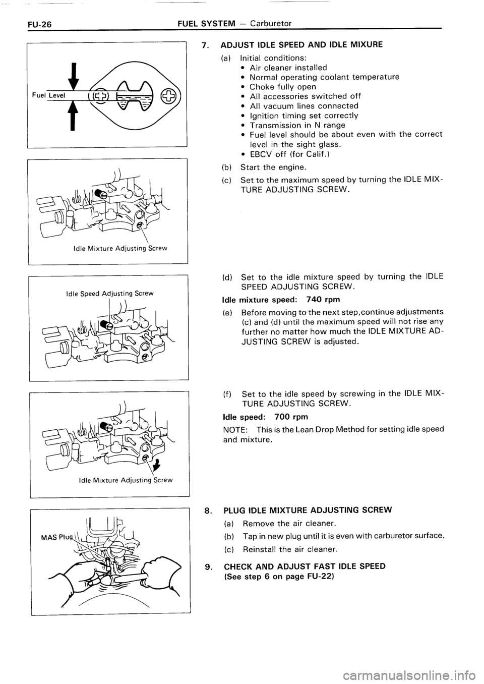 TOYOTA 4RUNNER 1986  Service Repair Manual 