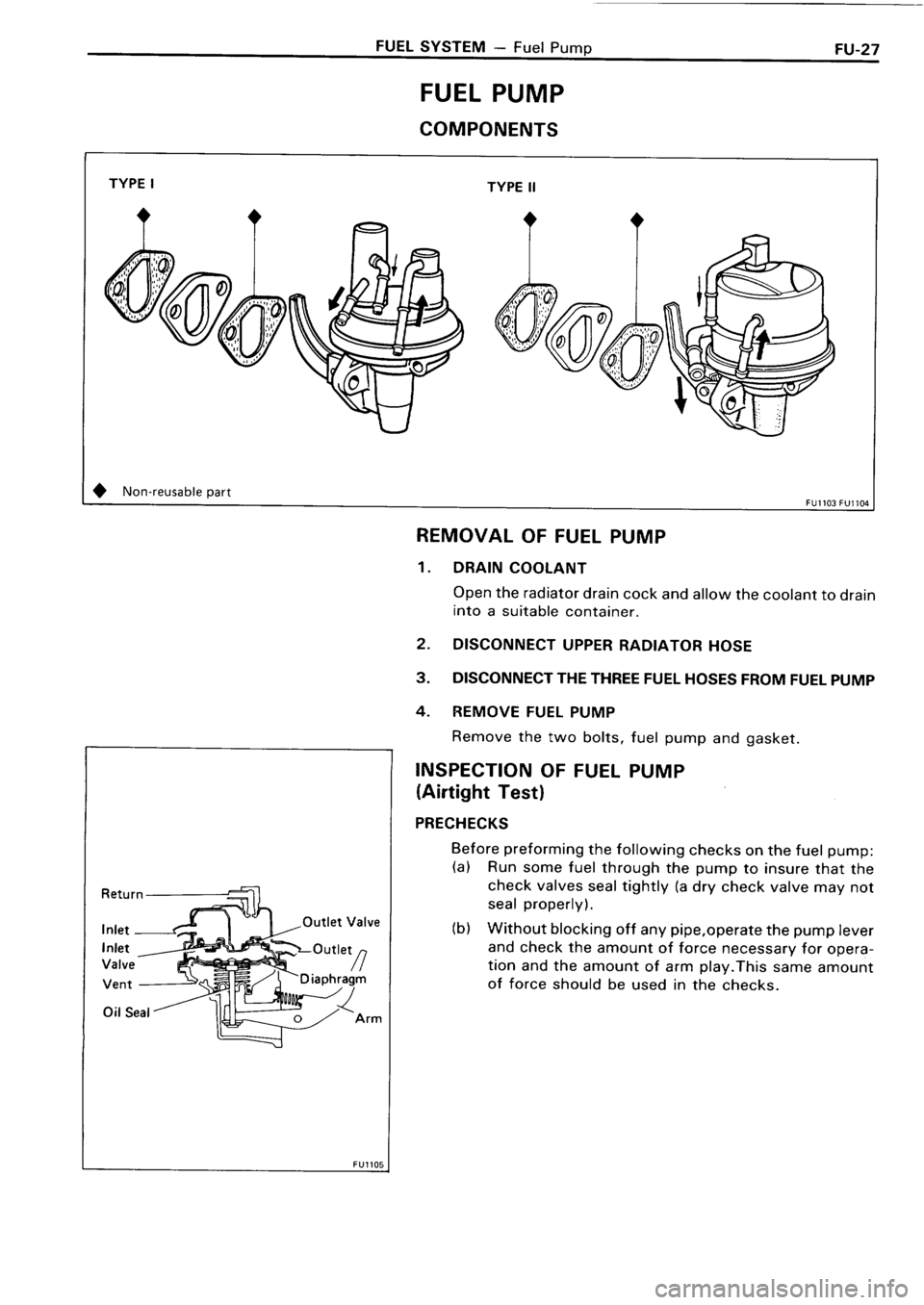 TOYOTA 4RUNNER 1986  Service Repair Manual 