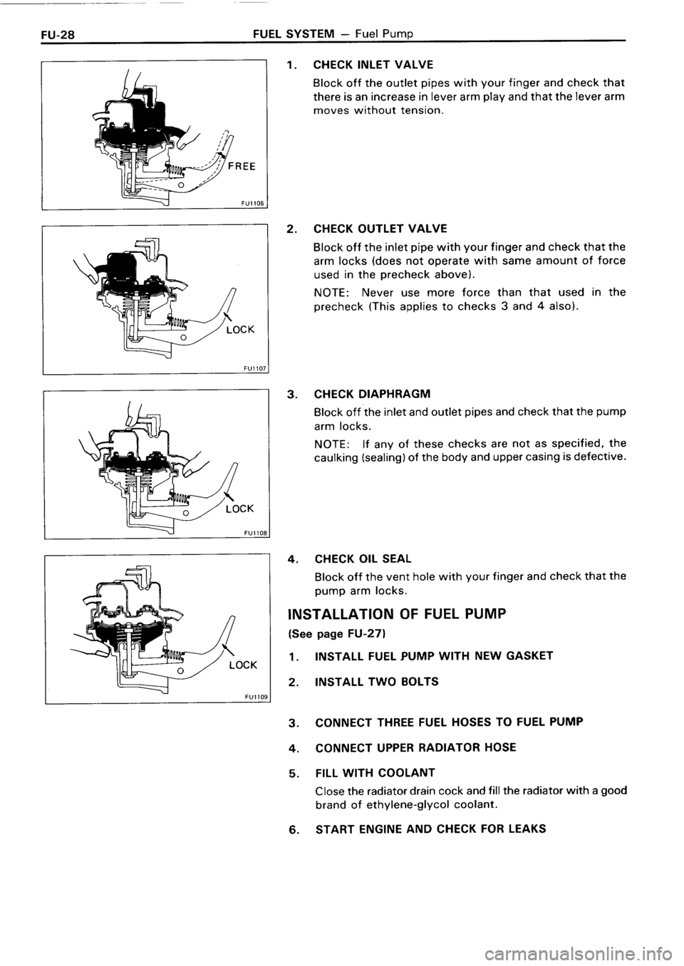 TOYOTA 4RUNNER 1986  Service Repair Manual 