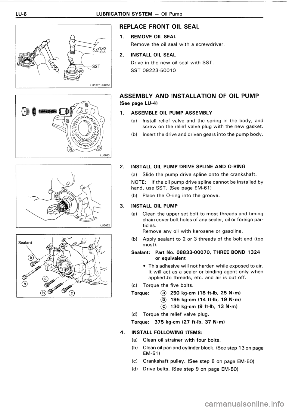 TOYOTA 4RUNNER 1986  Service Repair Manual 