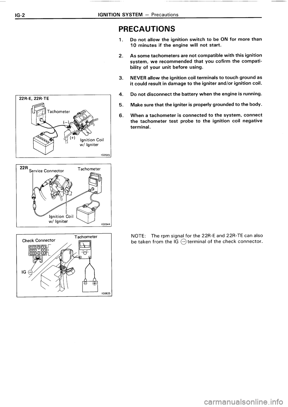 TOYOTA 4RUNNER 1986  Service Repair Manual 