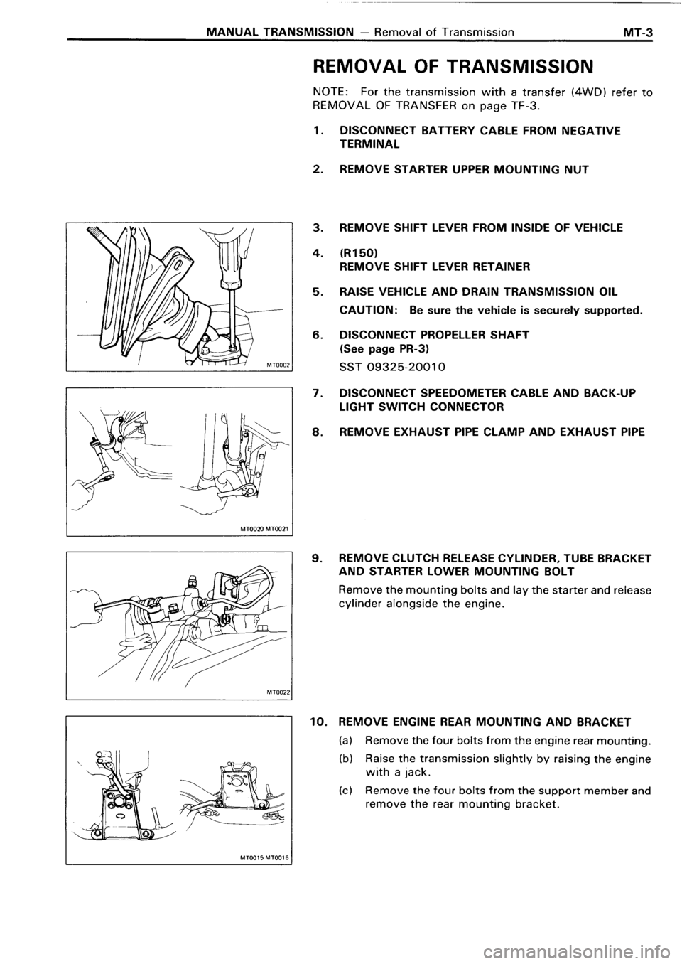 TOYOTA 4RUNNER 1986  Service Repair Manual 