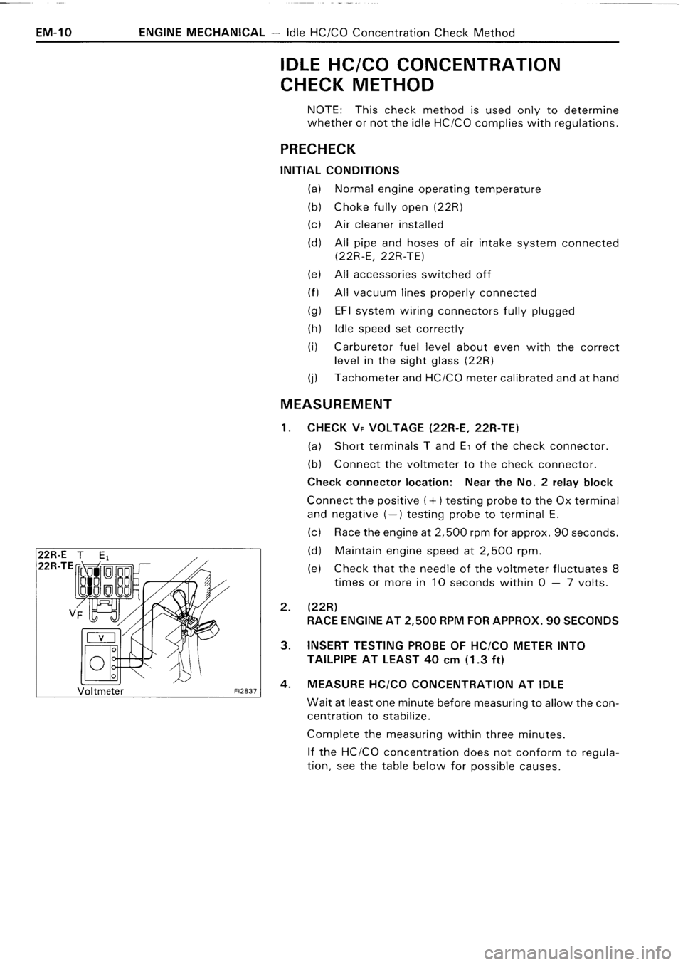 TOYOTA 4RUNNER 1986  Service Repair Manual 