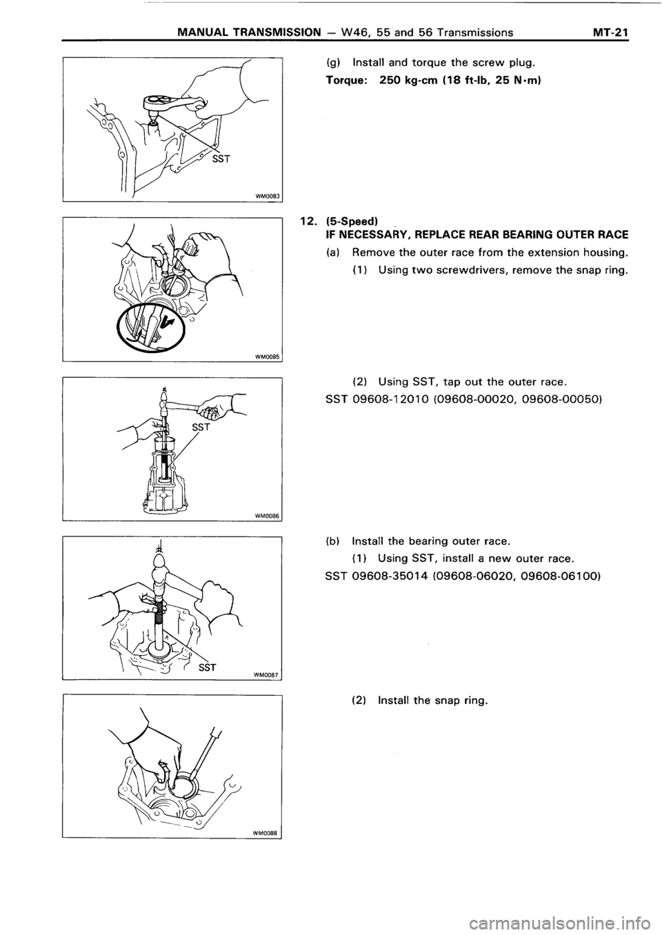 TOYOTA 4RUNNER 1986  Service Repair Manual 