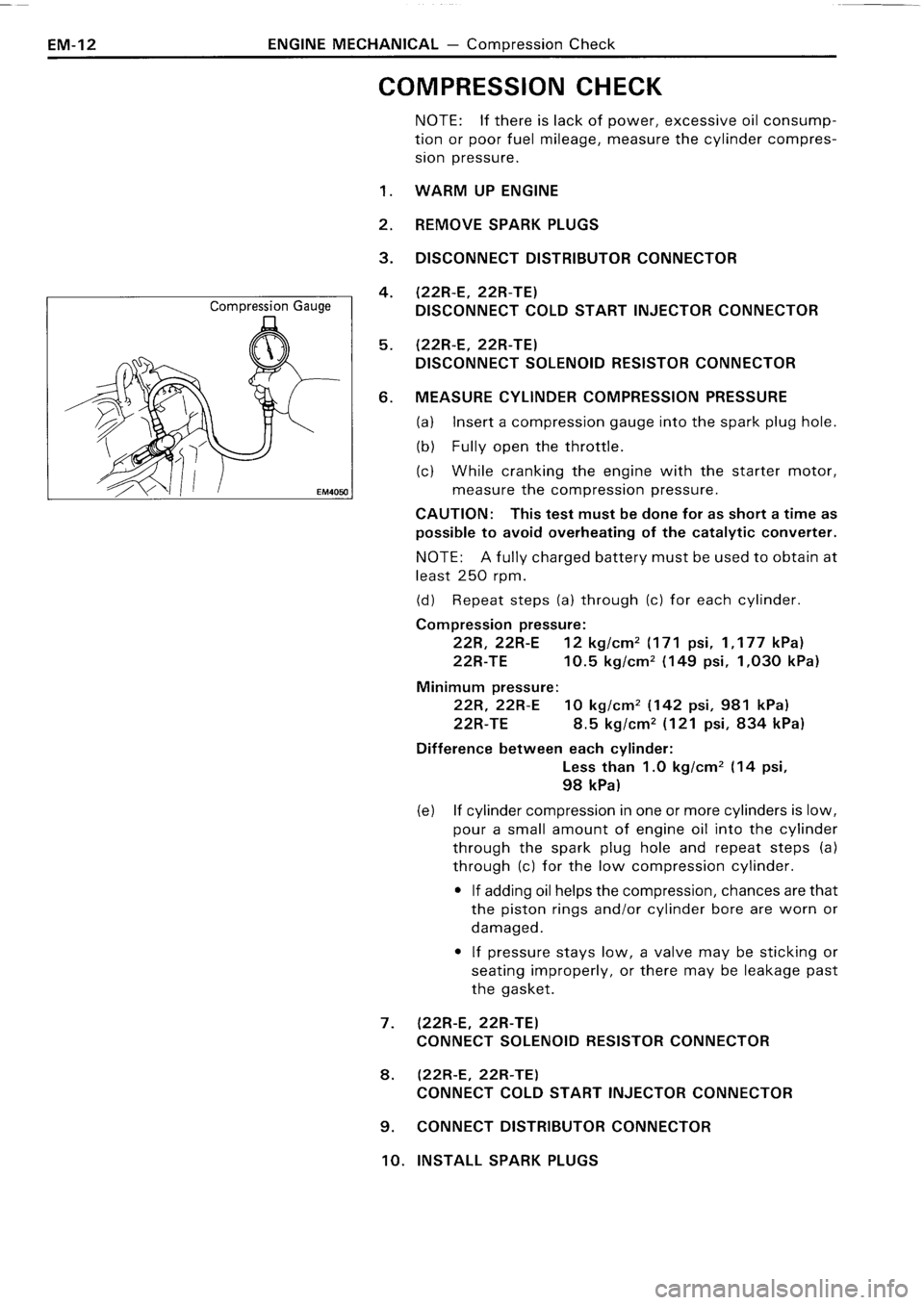 TOYOTA 4RUNNER 1986  Service Repair Manual 