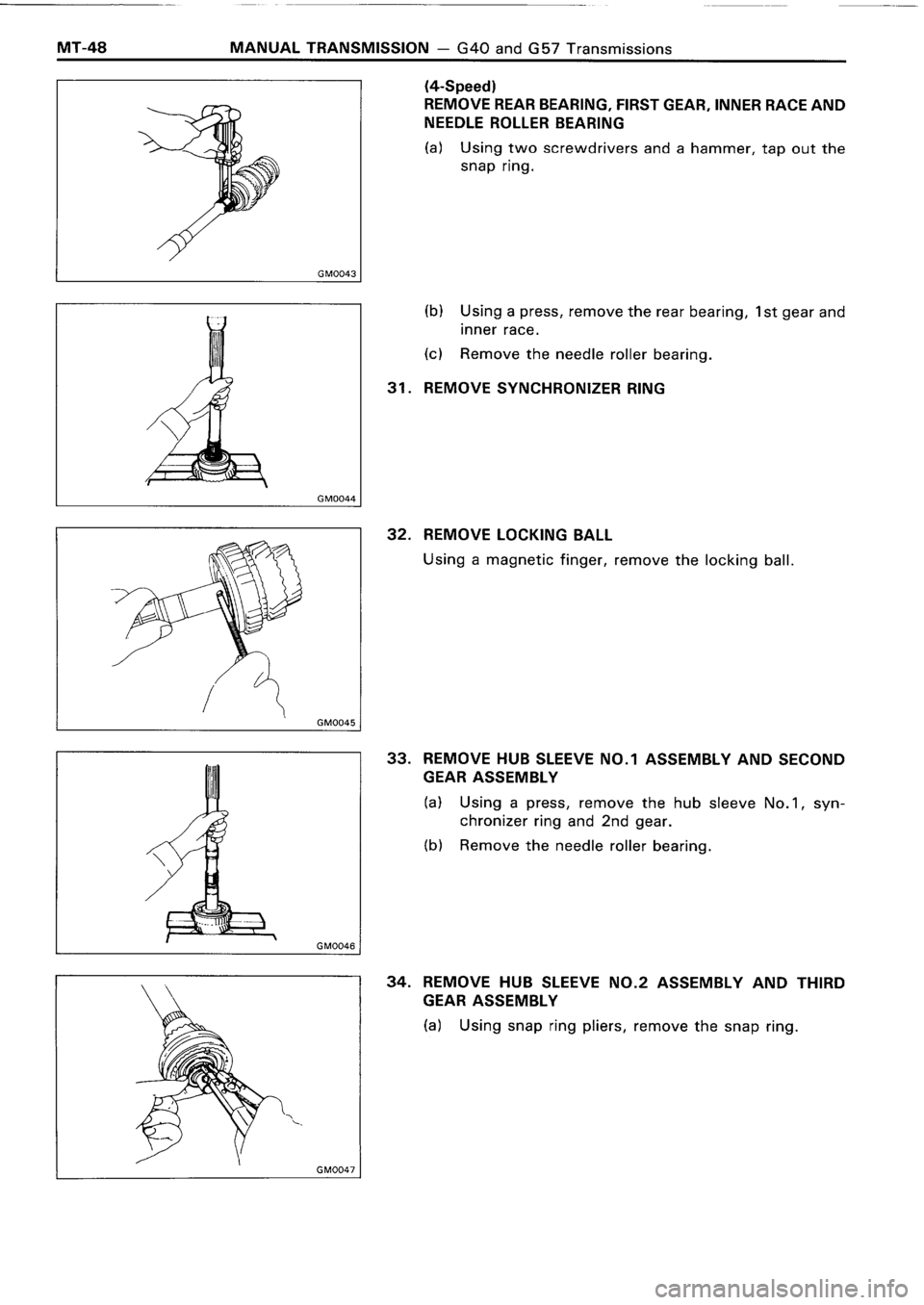 TOYOTA 4RUNNER 1986  Service Repair Manual 