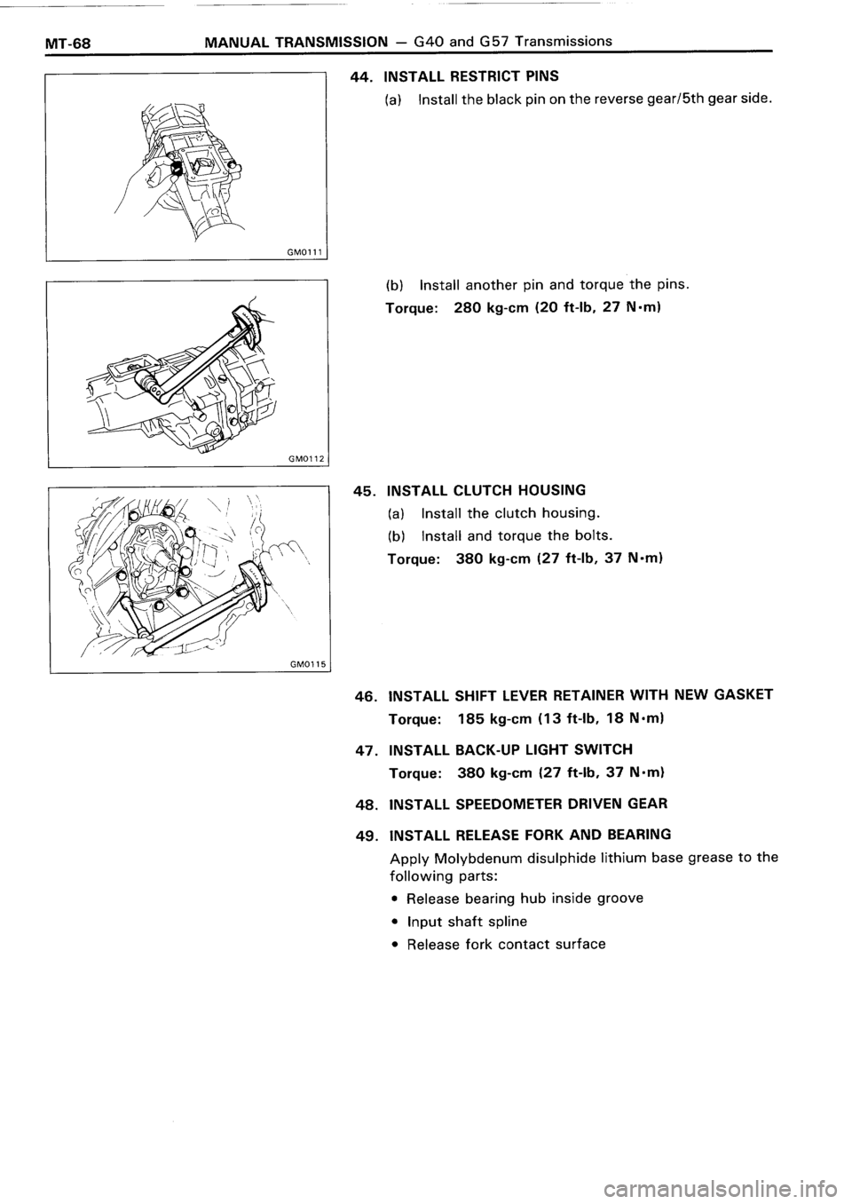 TOYOTA 4RUNNER 1986  Service Repair Manual 