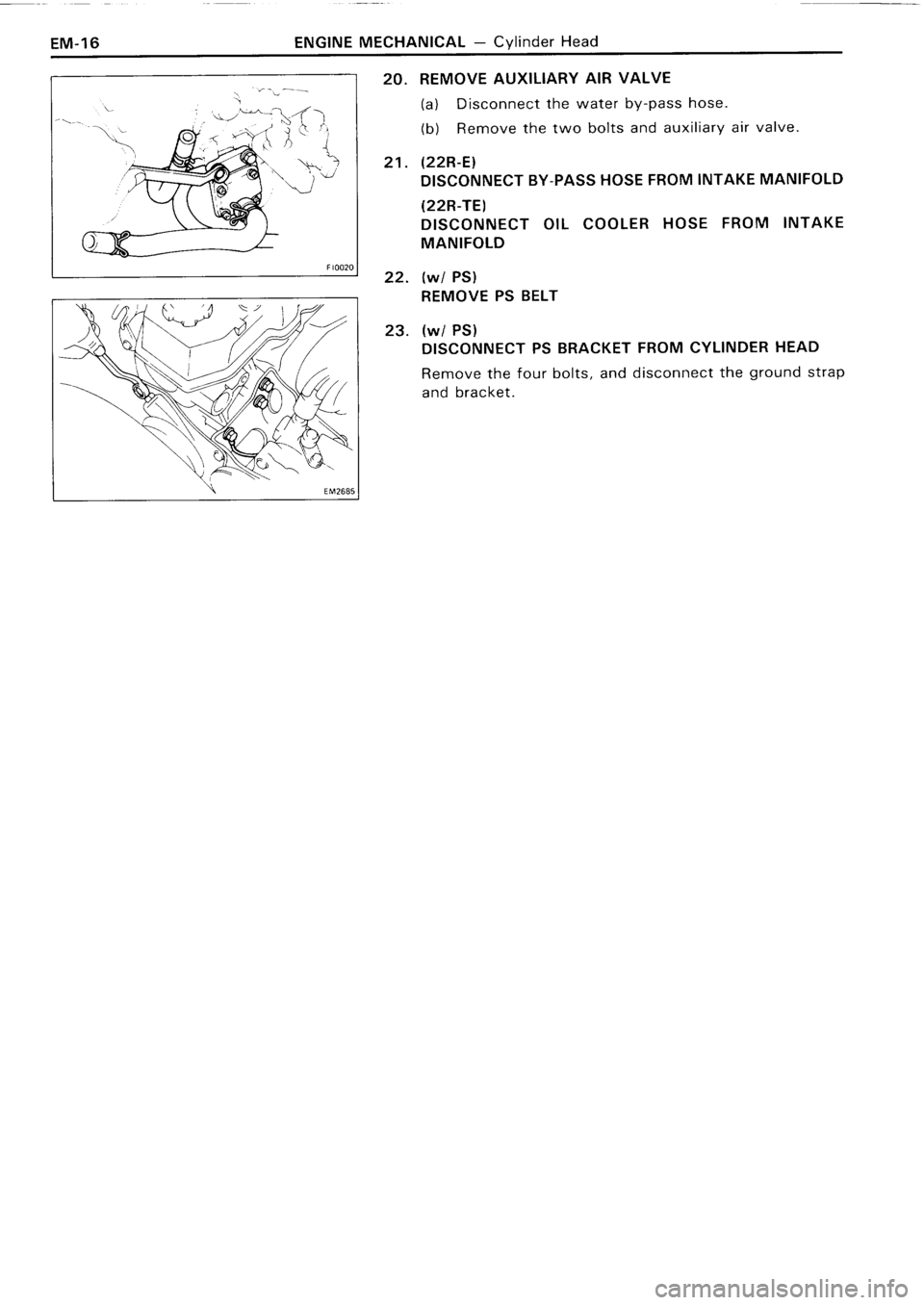 TOYOTA 4RUNNER 1986  Service Repair Manual 