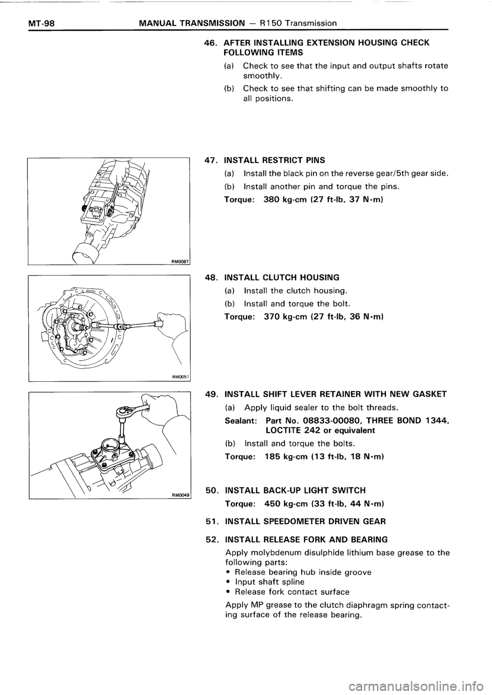 TOYOTA 4RUNNER 1986  Service Repair Manual 