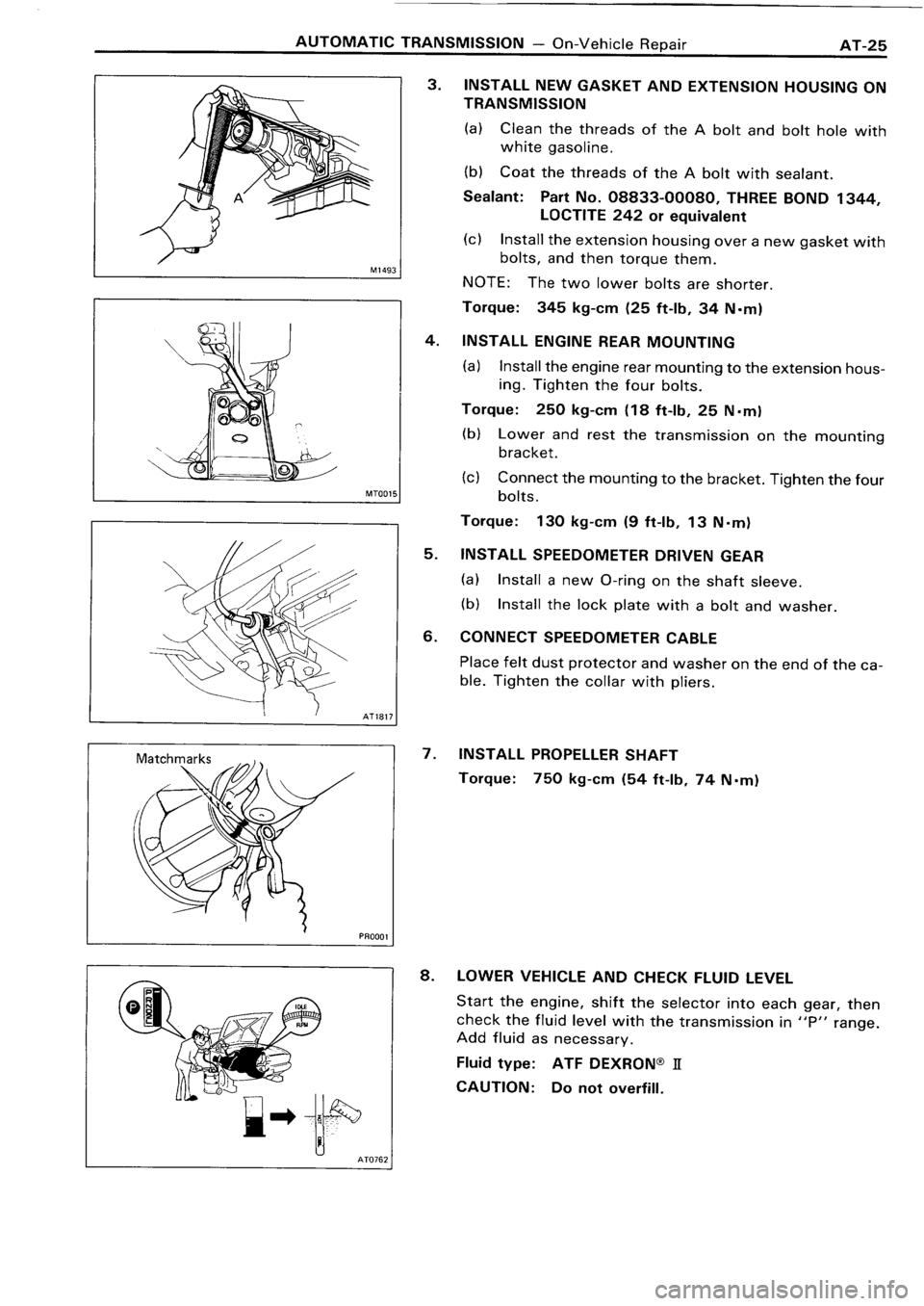 TOYOTA 4RUNNER 1986  Service Repair Manual 