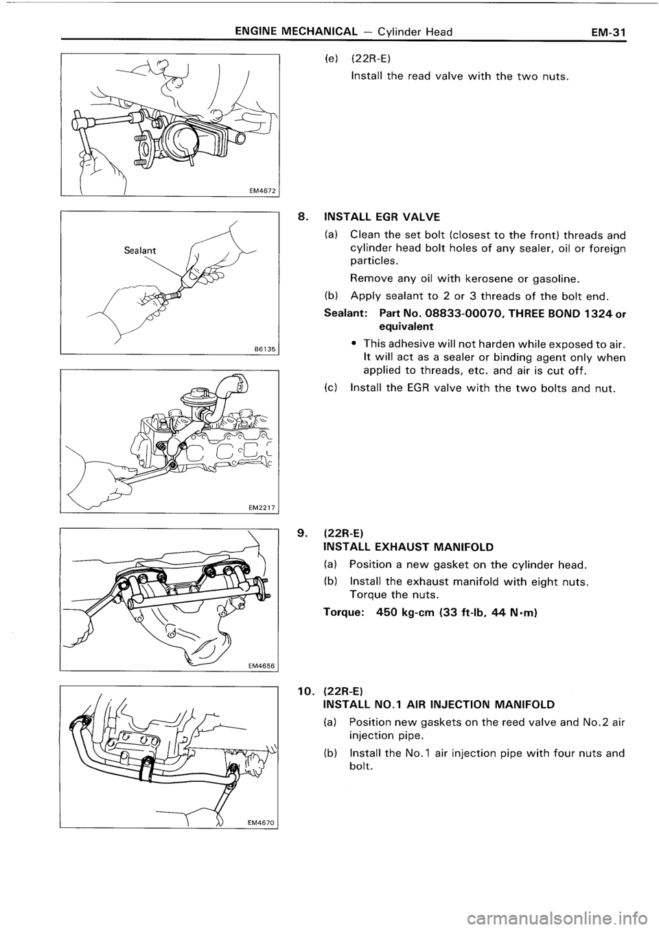 TOYOTA 4RUNNER 1986  Service Repair Manual 