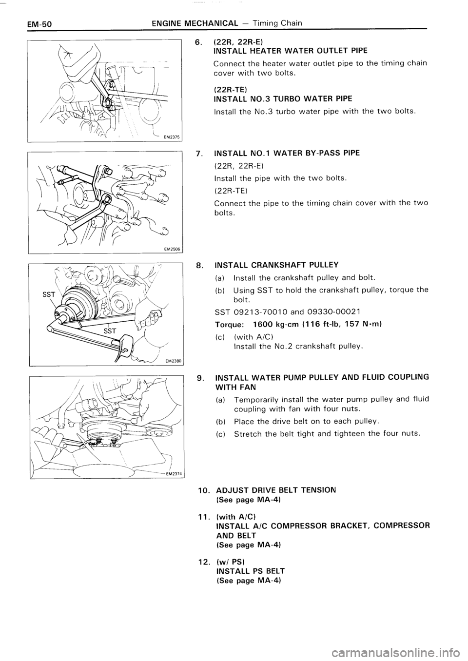TOYOTA 4RUNNER 1986  Service Repair Manual 