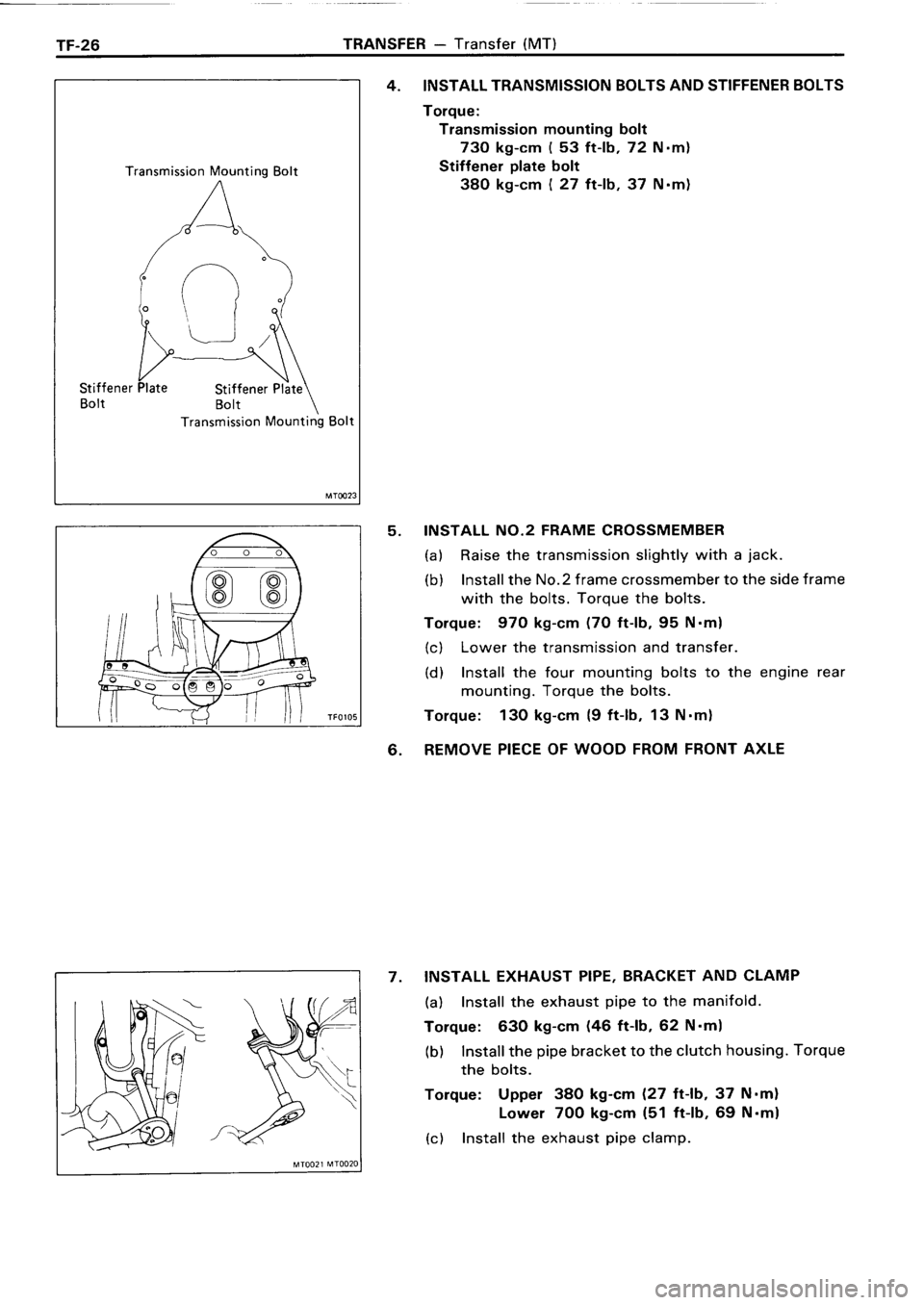 TOYOTA 4RUNNER 1986  Service Repair Manual 