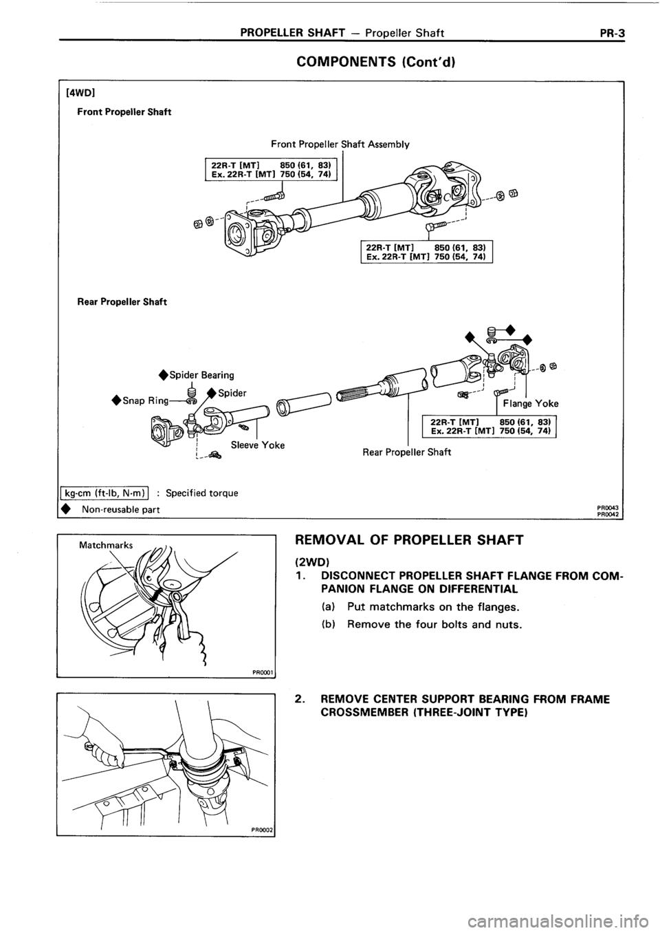 TOYOTA 4RUNNER 1986  Service Repair Manual 